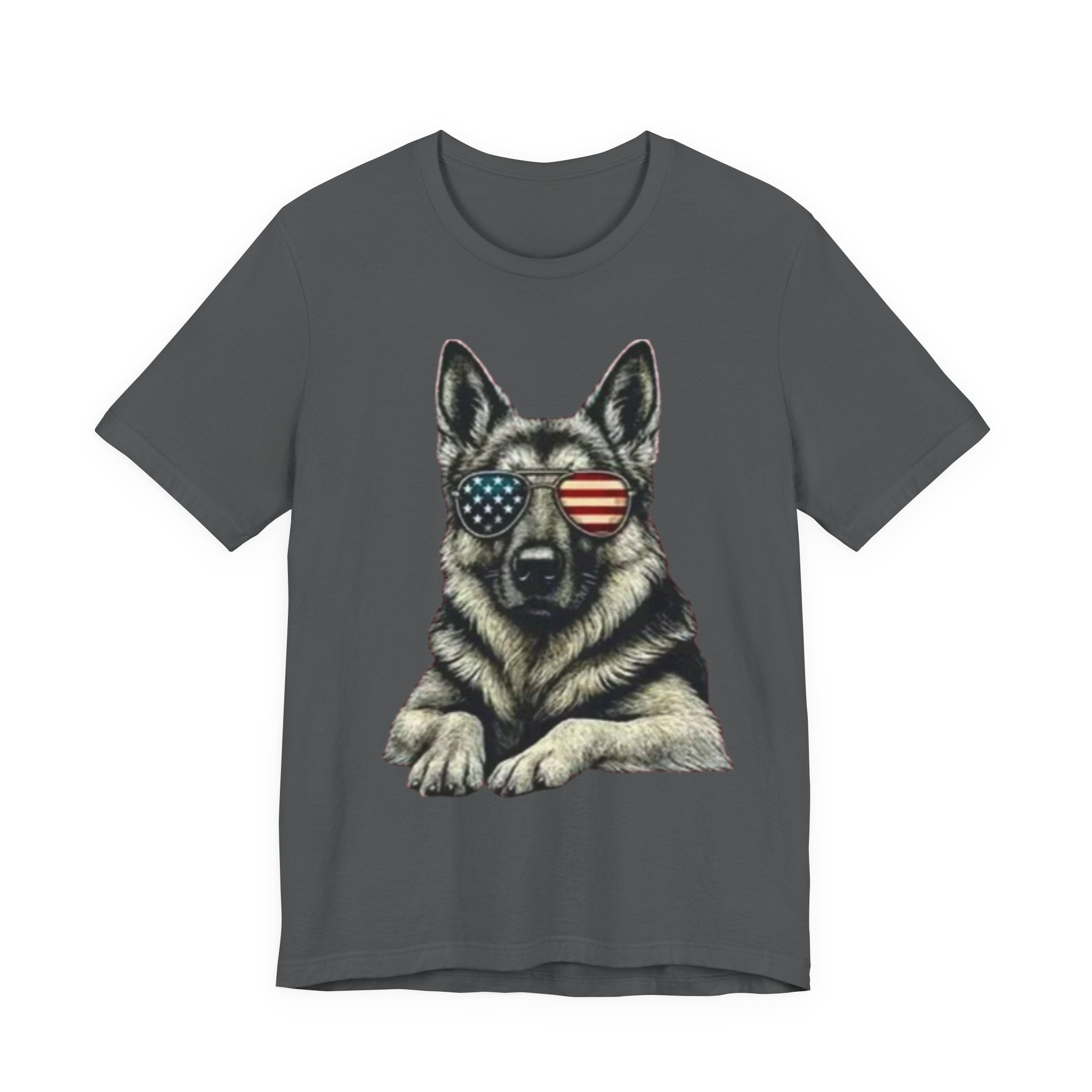 German Shepherd, American Flag Sunglasses German Shepherd T-Shirt