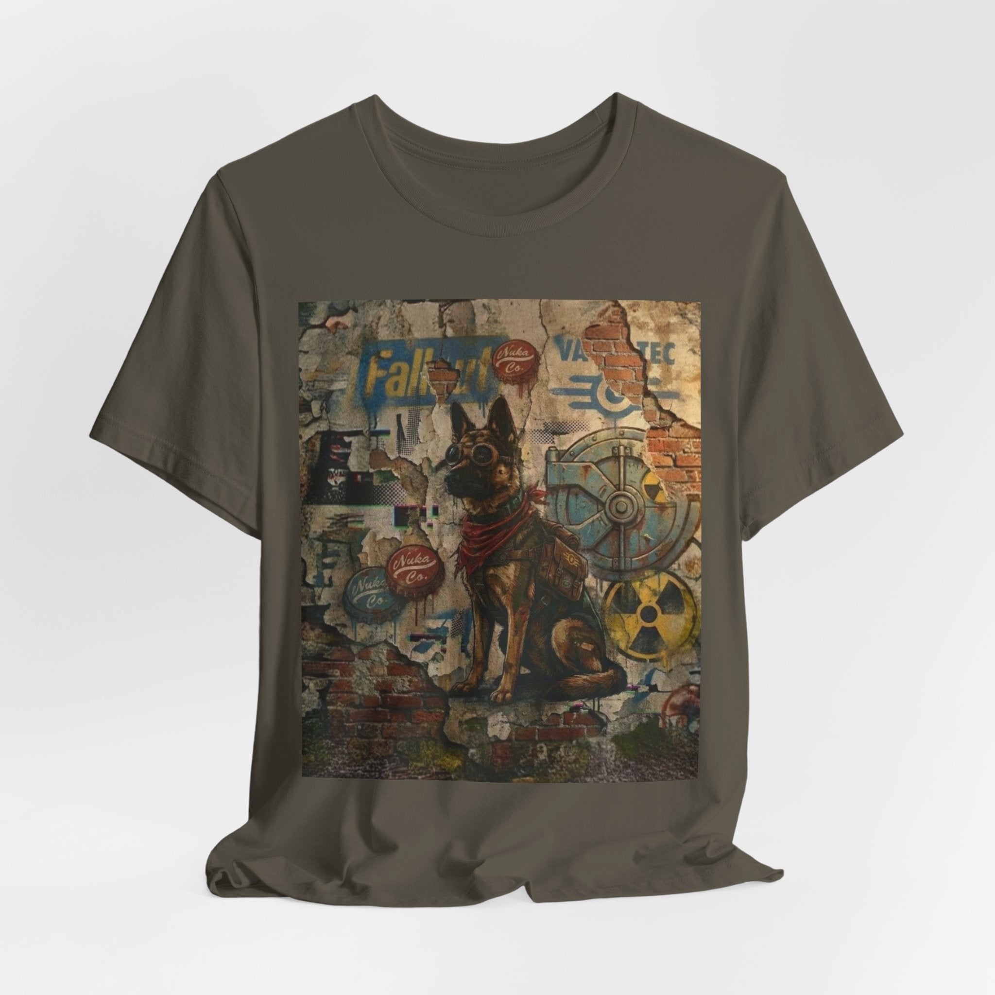 Fallout Dog Street Art T‑Shirt — Retro Post‑Apocalyptic Graffiti Tee