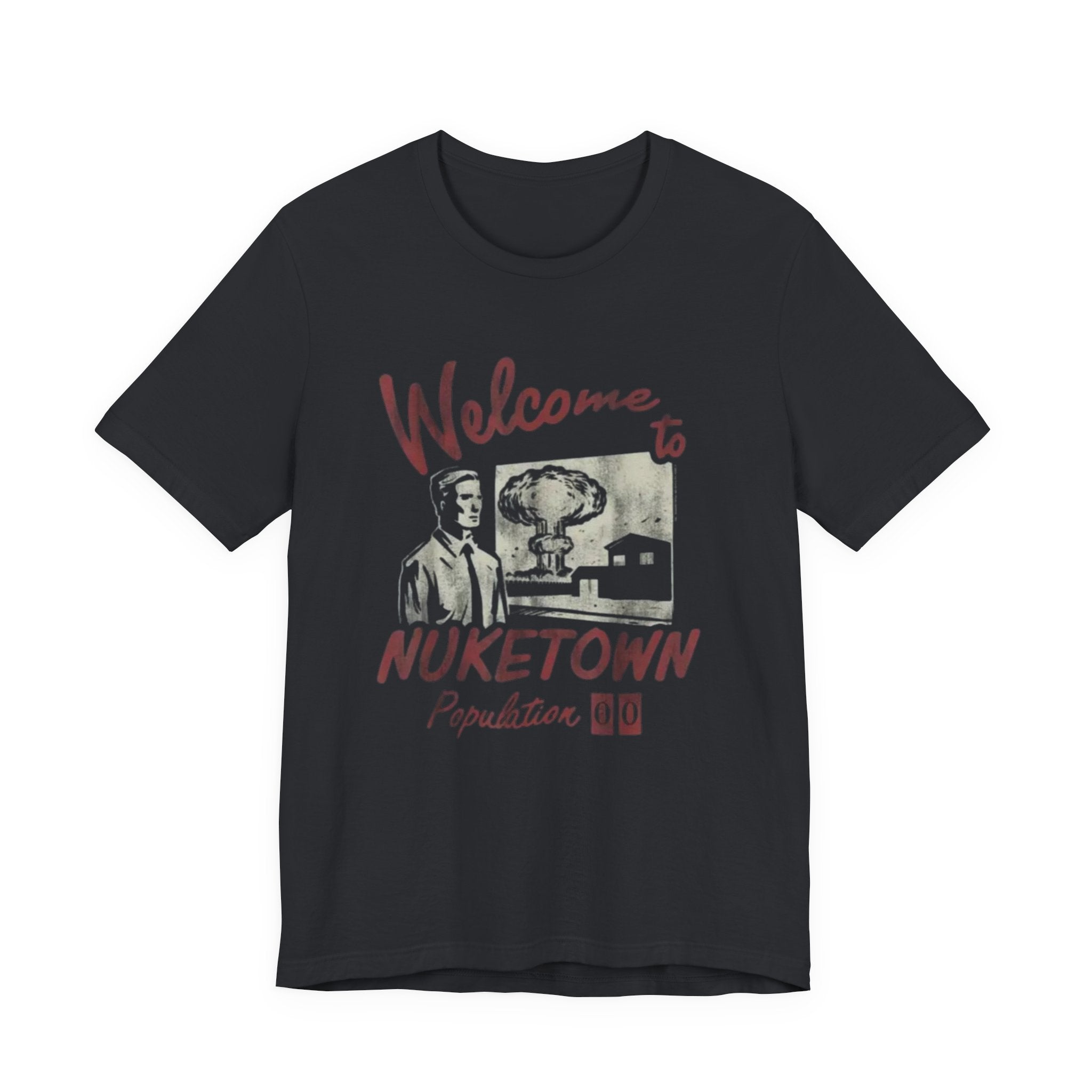 Nuketown Retro Tee — "Welcome to Nuketown" Vintage Gaming T‑Shirt, Fallout Tee