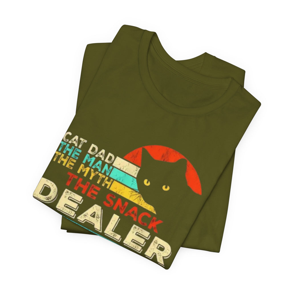 Cat Dad The Snack Dealer T-Shirt | Retro Cat Graphic