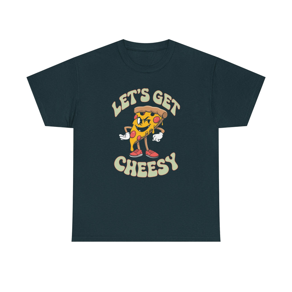 Funny Pizza Unisex Tee, Let's Get Cheesy Shirt, Pizza Lover Gift, Cute Foodie T-Shirt, Food Pun Top, Men Women Pizza Tee