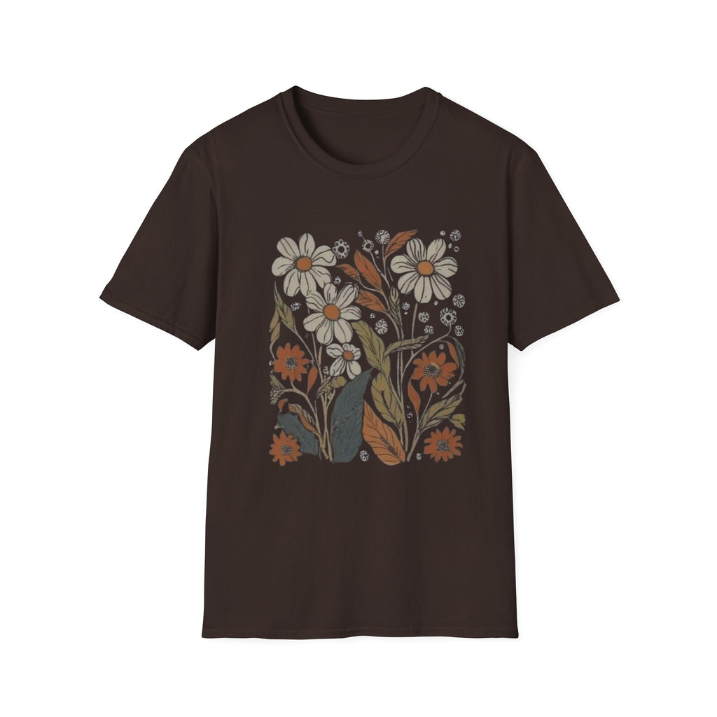 Botanical T-Shirt, Floral Tee, Lover Tee, Gift for Cat Owners, Nature-Inspired Apparel, Cute Animal Shirt, Casual Wardrobe Essential