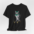 Skateboarding Cat Tee | Cool Cat on Skateboard Shirt