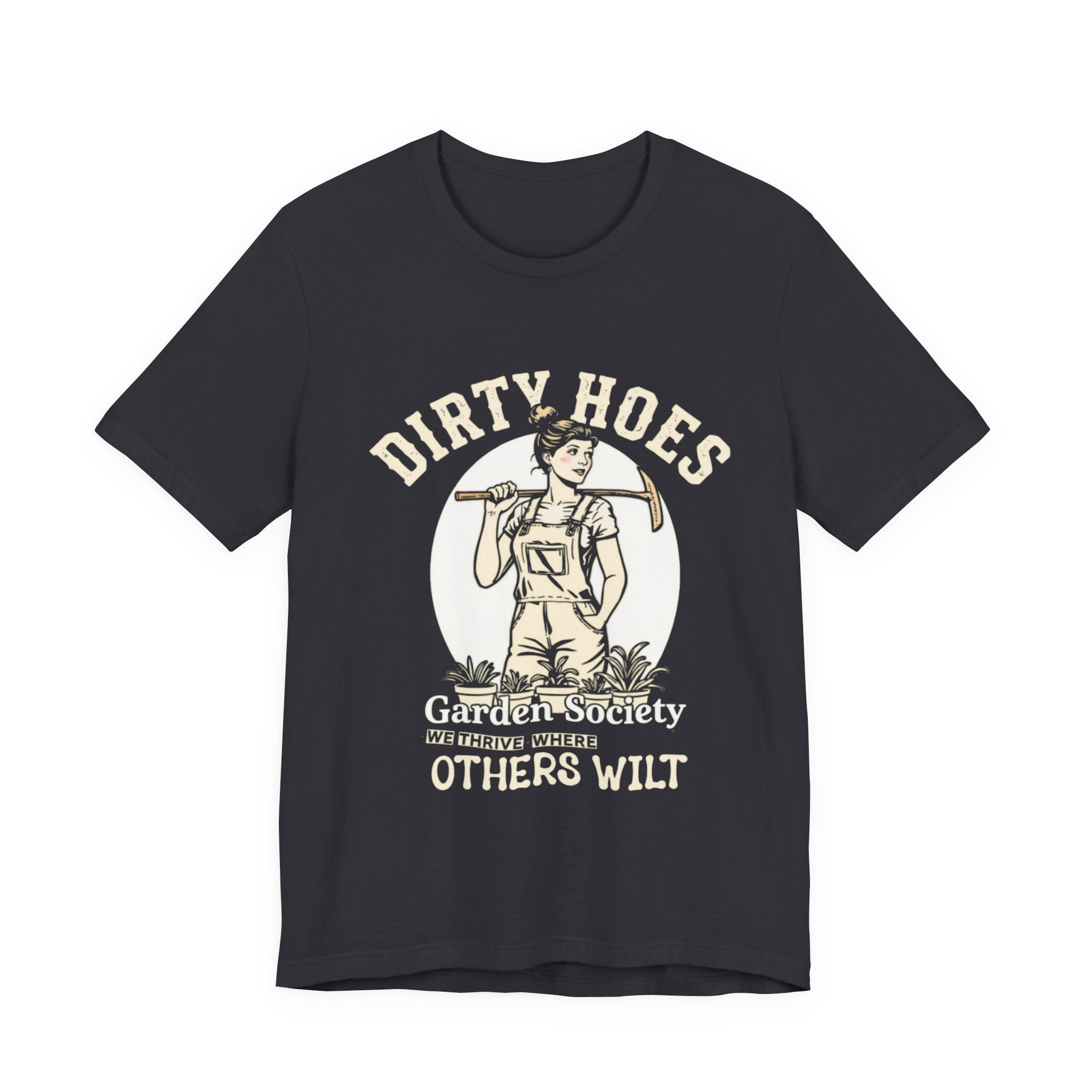 Dirty Hoes gardening Logo Tee | White Short Sleeve Shirt