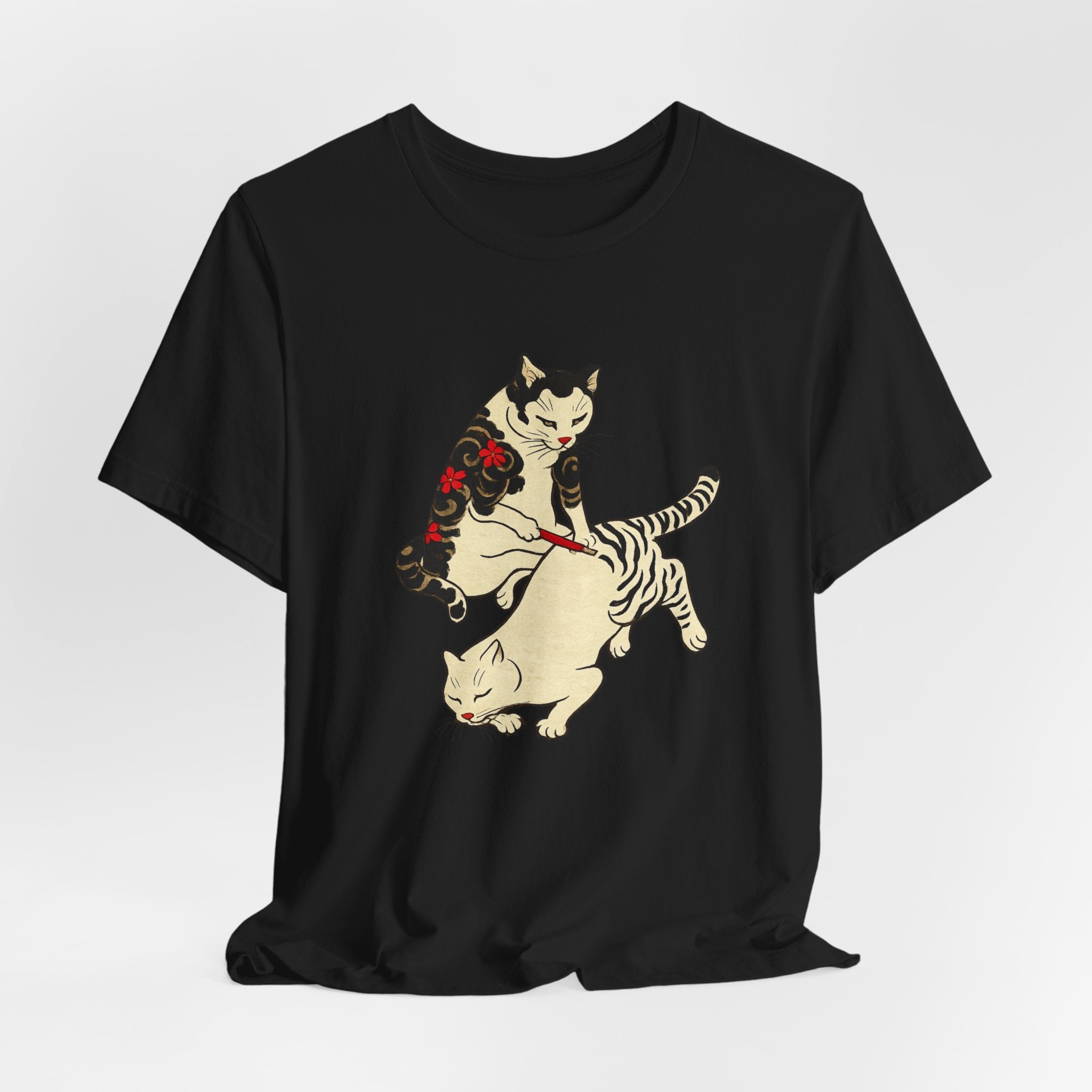 Cat tatoo artist Graphic Tee — Vintage Tattoo Style Cats