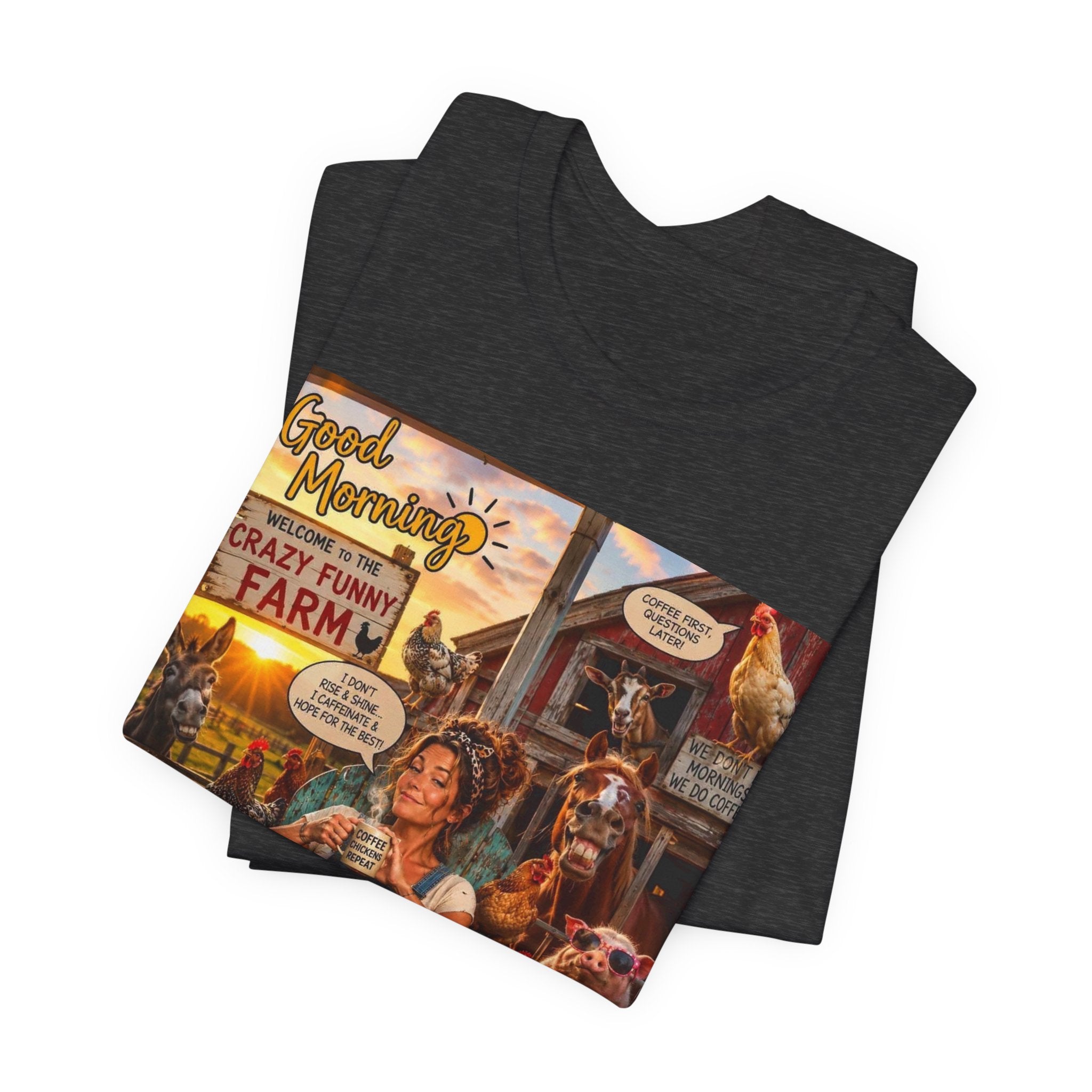 Farm Life T-Shirt — "Crazy Yummy Farm" Vintage Animal Graphic Tee