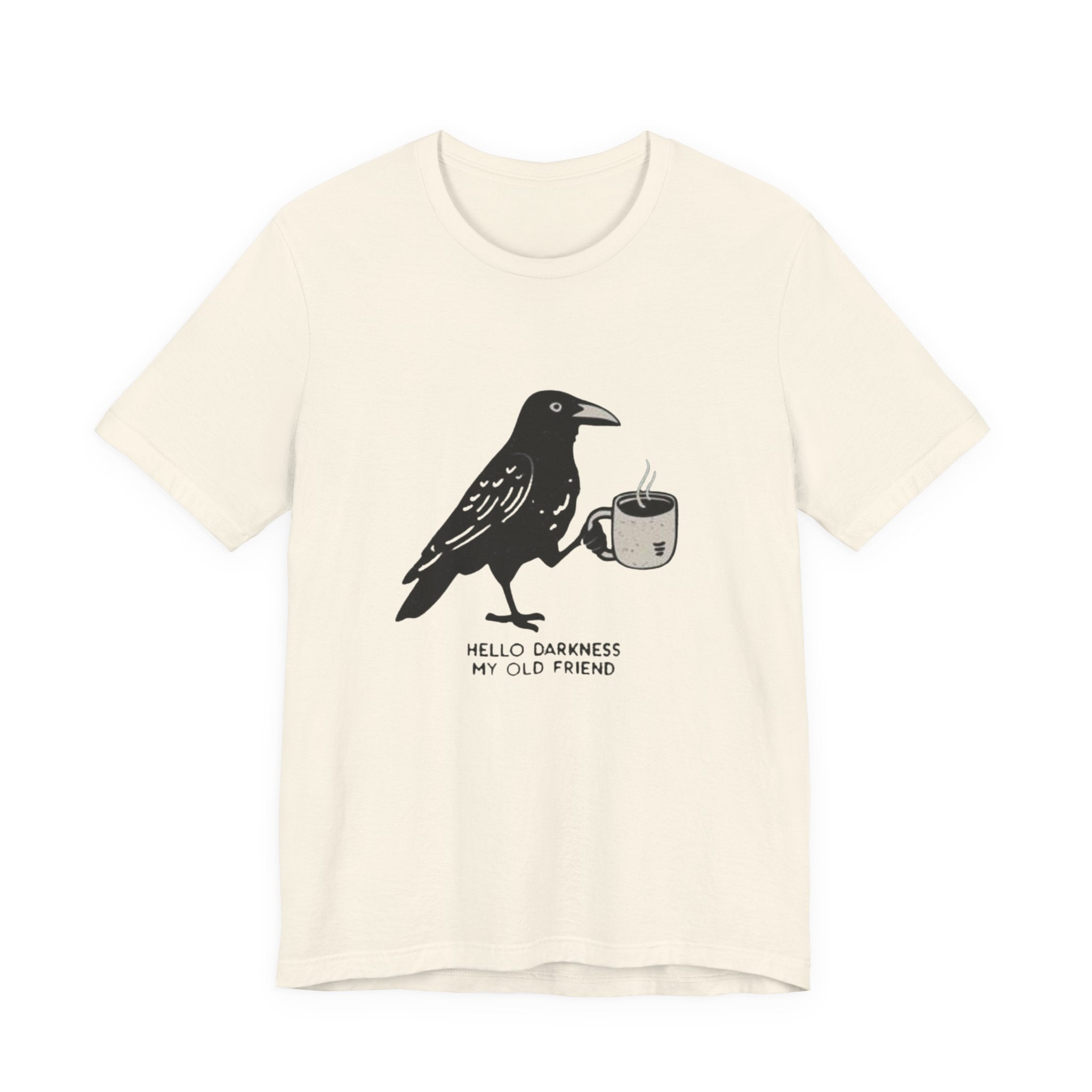 Crow Lover Unisex T-Shirt, Edgar Allen Poe Tee, Coffee Shirt, Bird Watching Top, Gothic Clothing