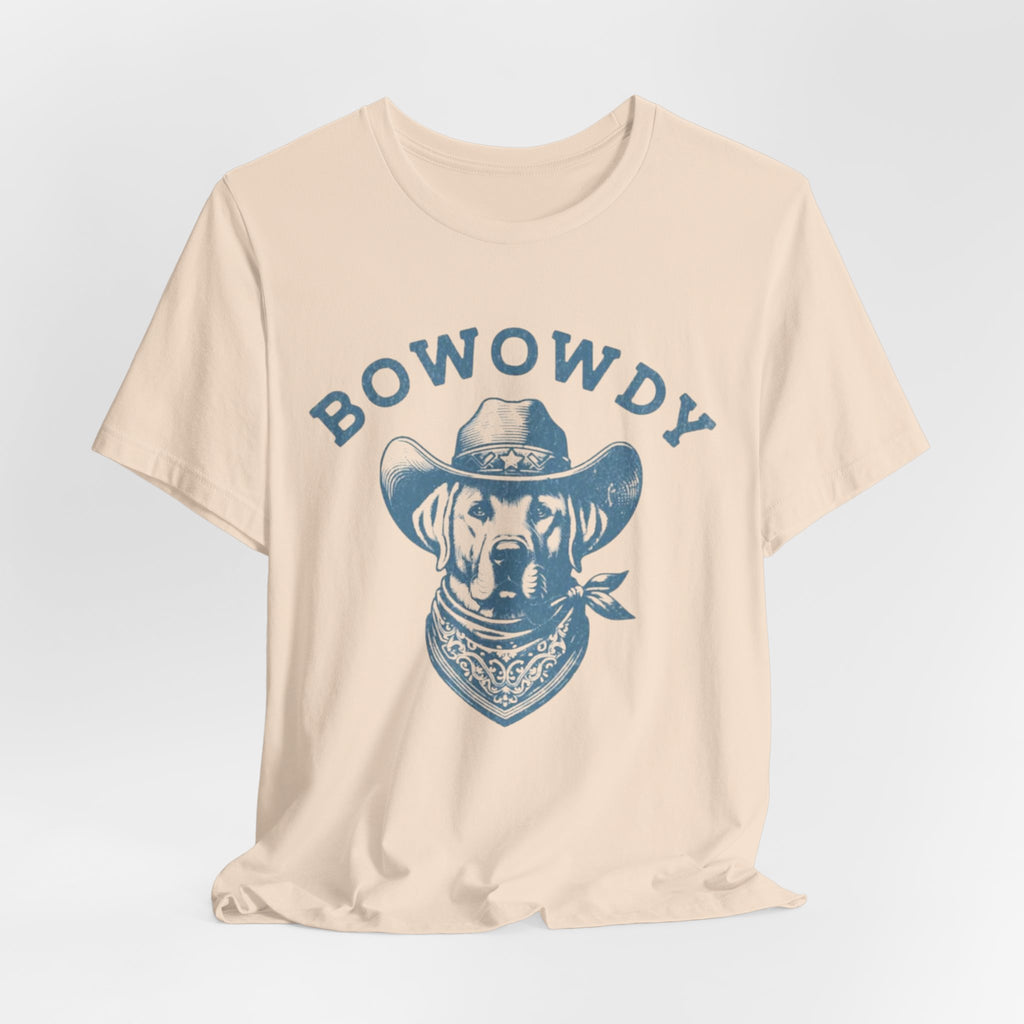 Bowowdy Dog Cowboy Tee | Western Dog Illustration, Bandana Hat