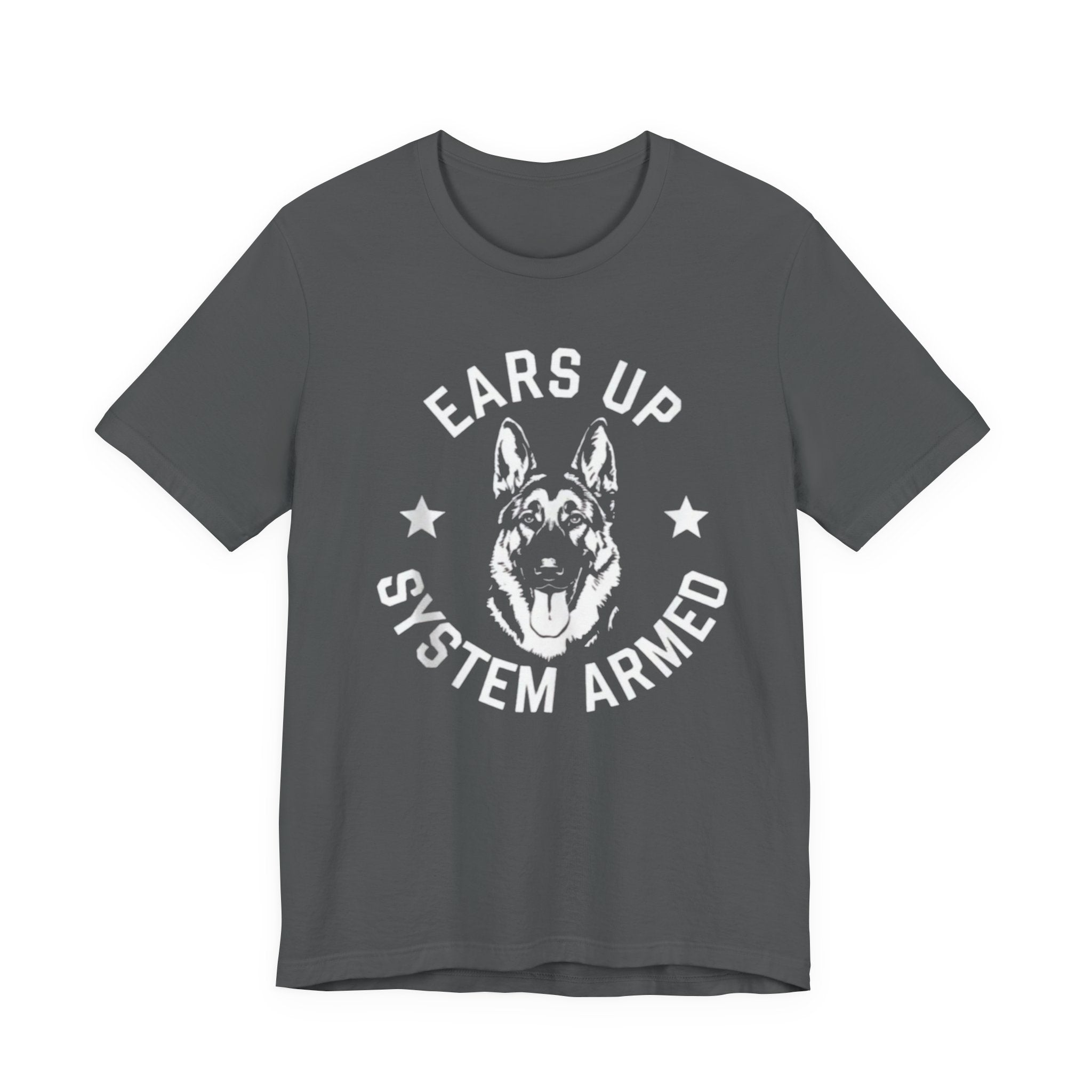 German Shepherd, Up System Armed Dog T-Shirt — Military K9 Handler Tee