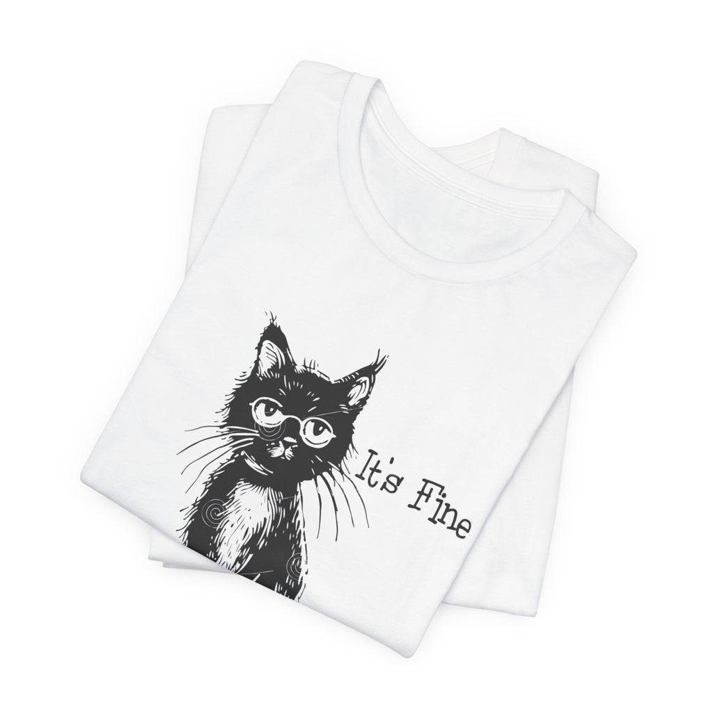 Its fine im fine tee Grumpy Cat Illustration Tee | "It's Fine I'm Fine Everything Is Fine"