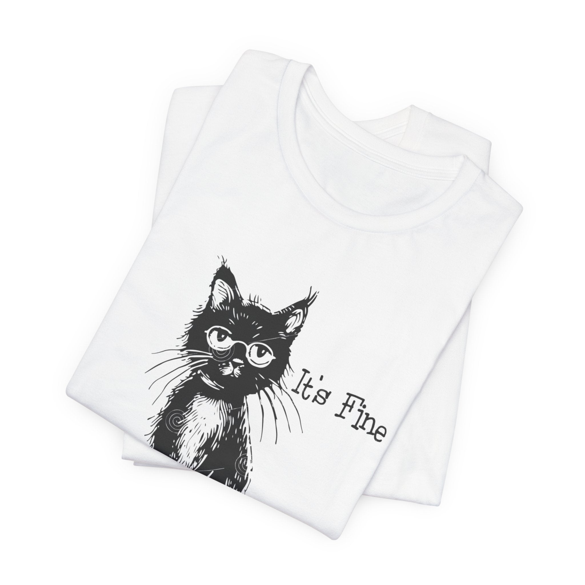 Its fine im fine tee Grumpy Cat Illustration Tee | "It's Fine I'm Fine Everything Is Fine"