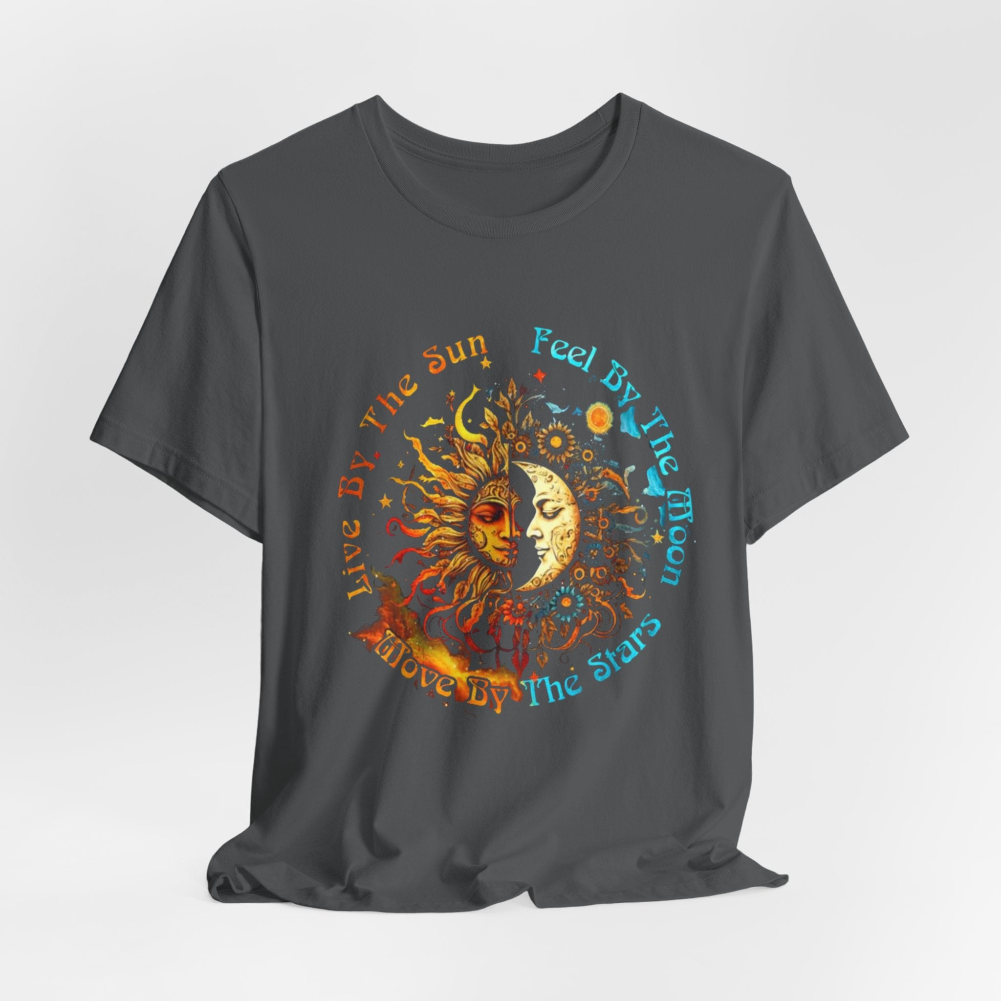 Sun and Moon Graphic Tee: Bohemian Style Unisex Jersey Shirt, Astrological Gift, Festival Wear, Everyday Casual, Celestial Tee