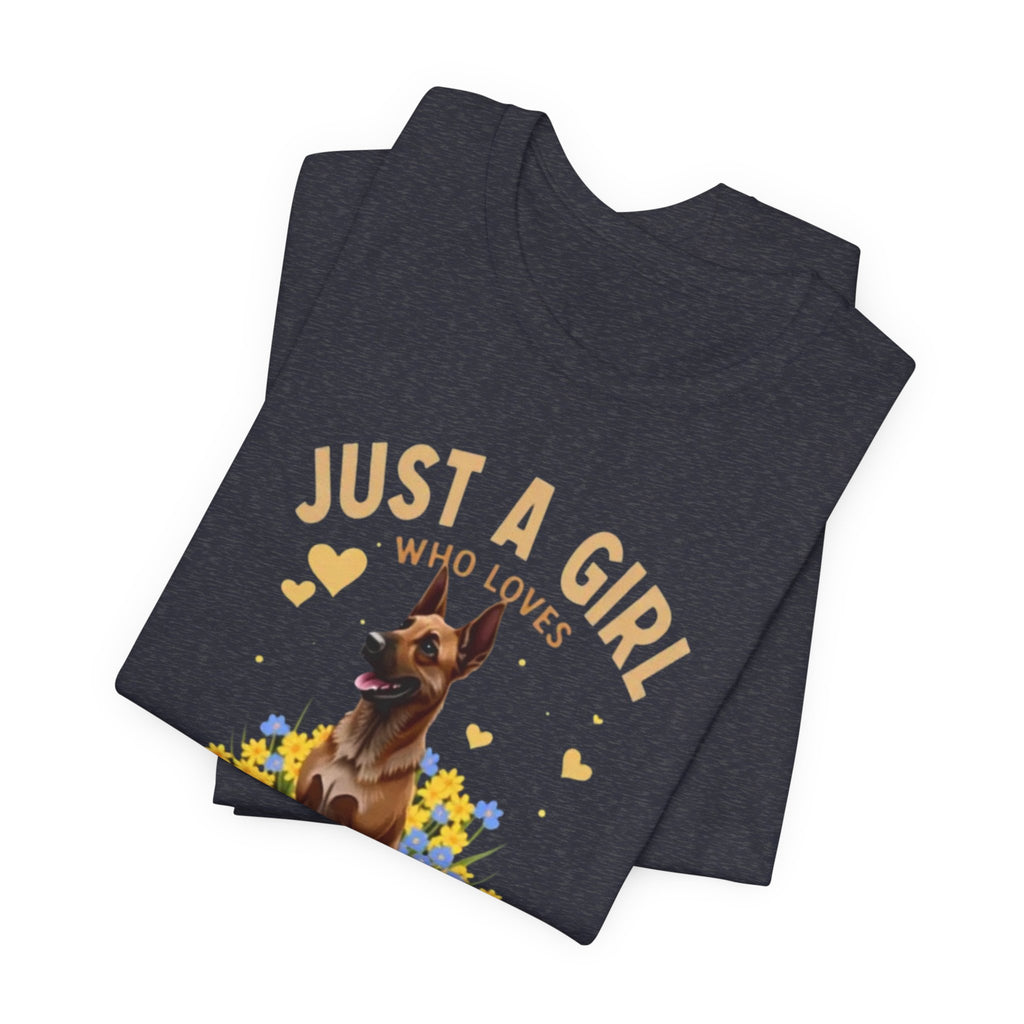 Just A Girl Who Loves Belgian Malinois T-Shirt | Belgian Malinois Tee