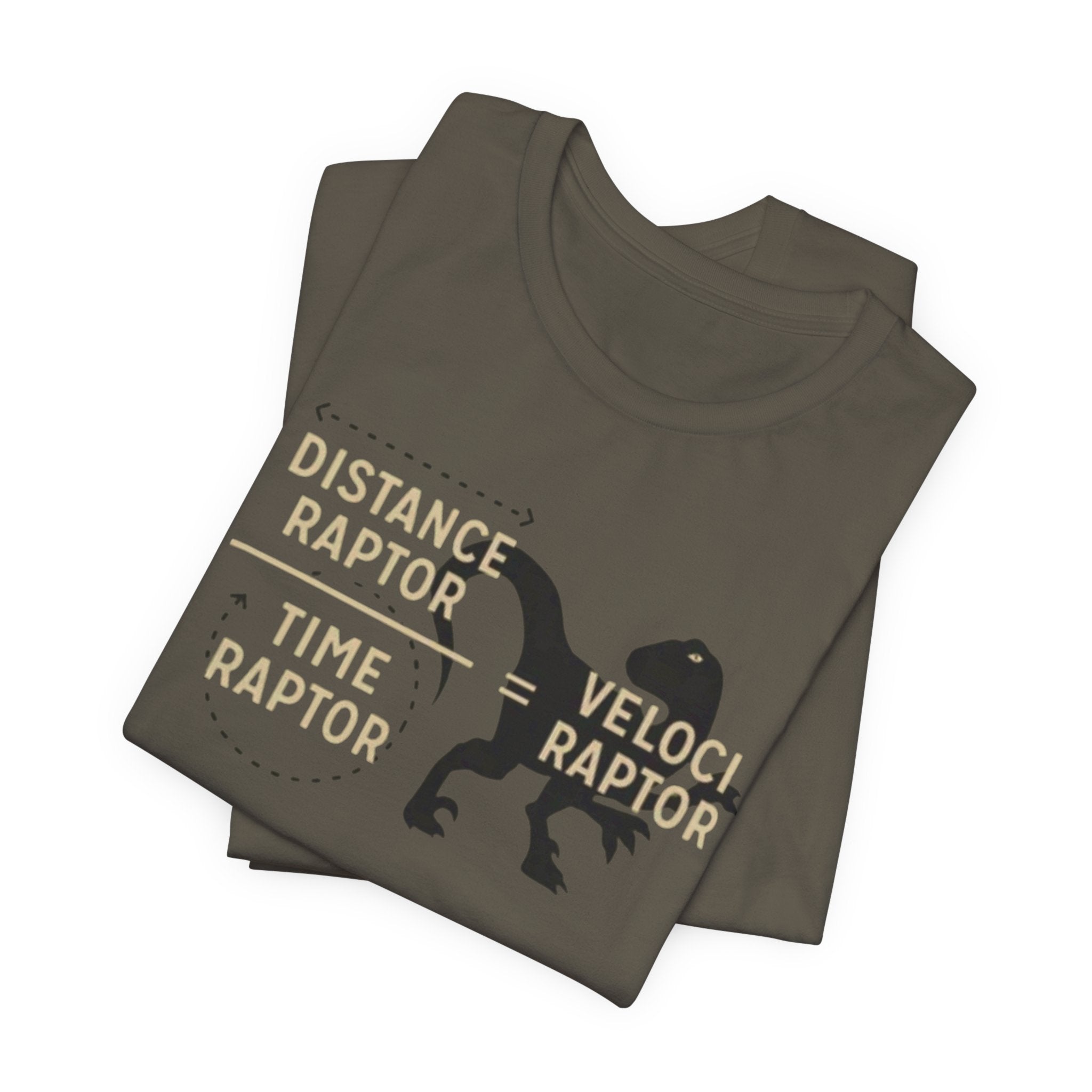 Distance Time Veloci Raptor T-Shirt | Dinosaur Science Humor Tee