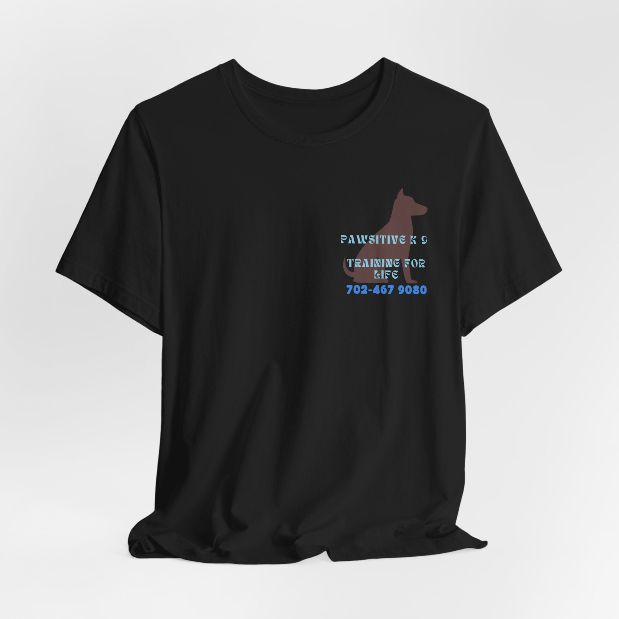 Dog Training T‑Shirt — “Pawsitive K9 Training for Life” Tee with Contact Number