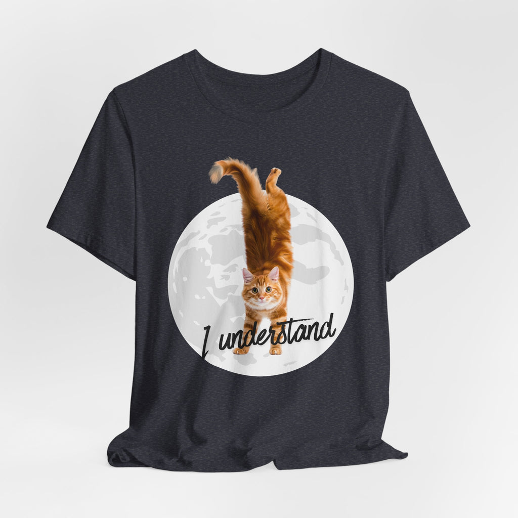 I Understand Cat Moon illustration tee | Ginger Cat, Moon Graphic Shirt