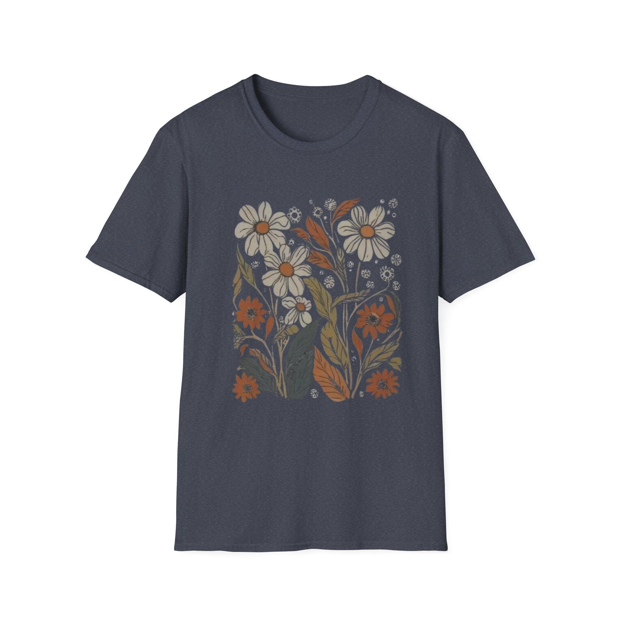 Botanical T-Shirt, Floral Tee, Lover Tee, Gift for Cat Owners, Nature-Inspired Apparel, Cute Animal Shirt, Casual Wardrobe Essential