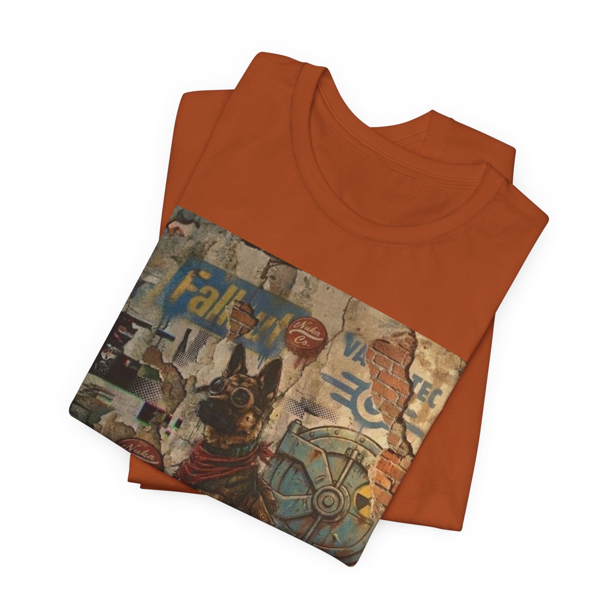 Fallout Dog Street Art T‑Shirt — Retro Post‑Apocalyptic Graffiti Tee