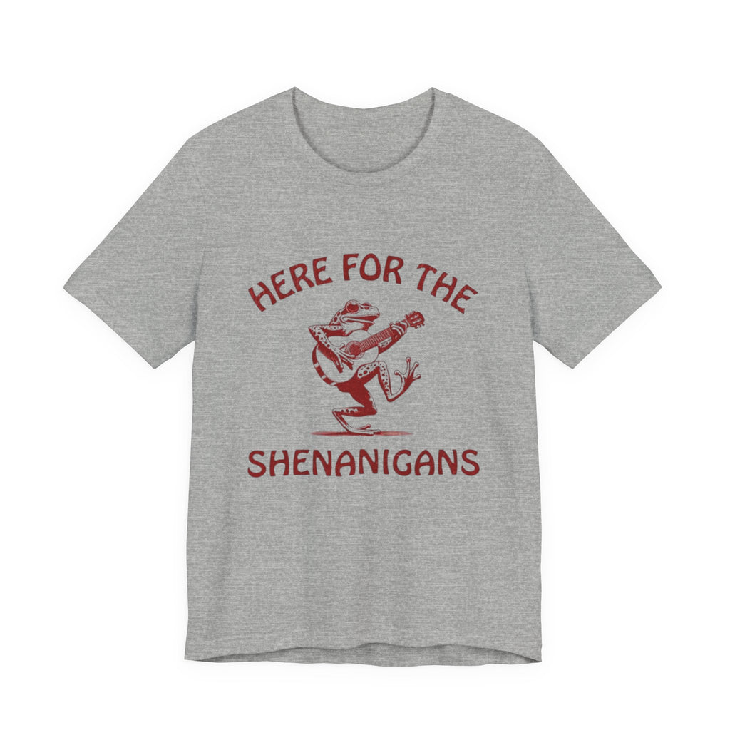 Here for the Shenanigans Unisex Tee | Fun Casual T-Shirt for Friends, Gift for Party Lovers, Music Event Apparel, Playful Outfit, [...]