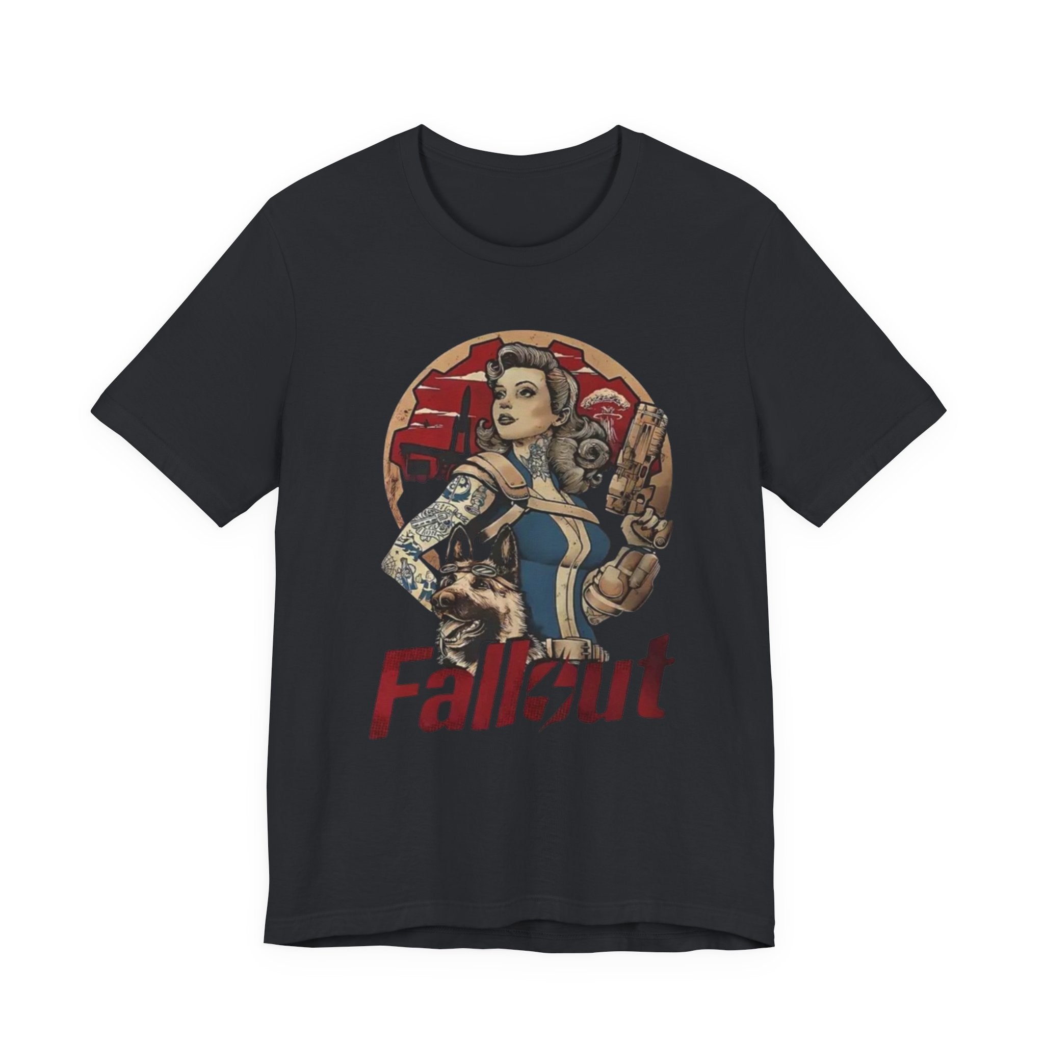 Fallout Pin-Up T‑Shirt — Vintage Vault Girl Retro Video Game Tee
