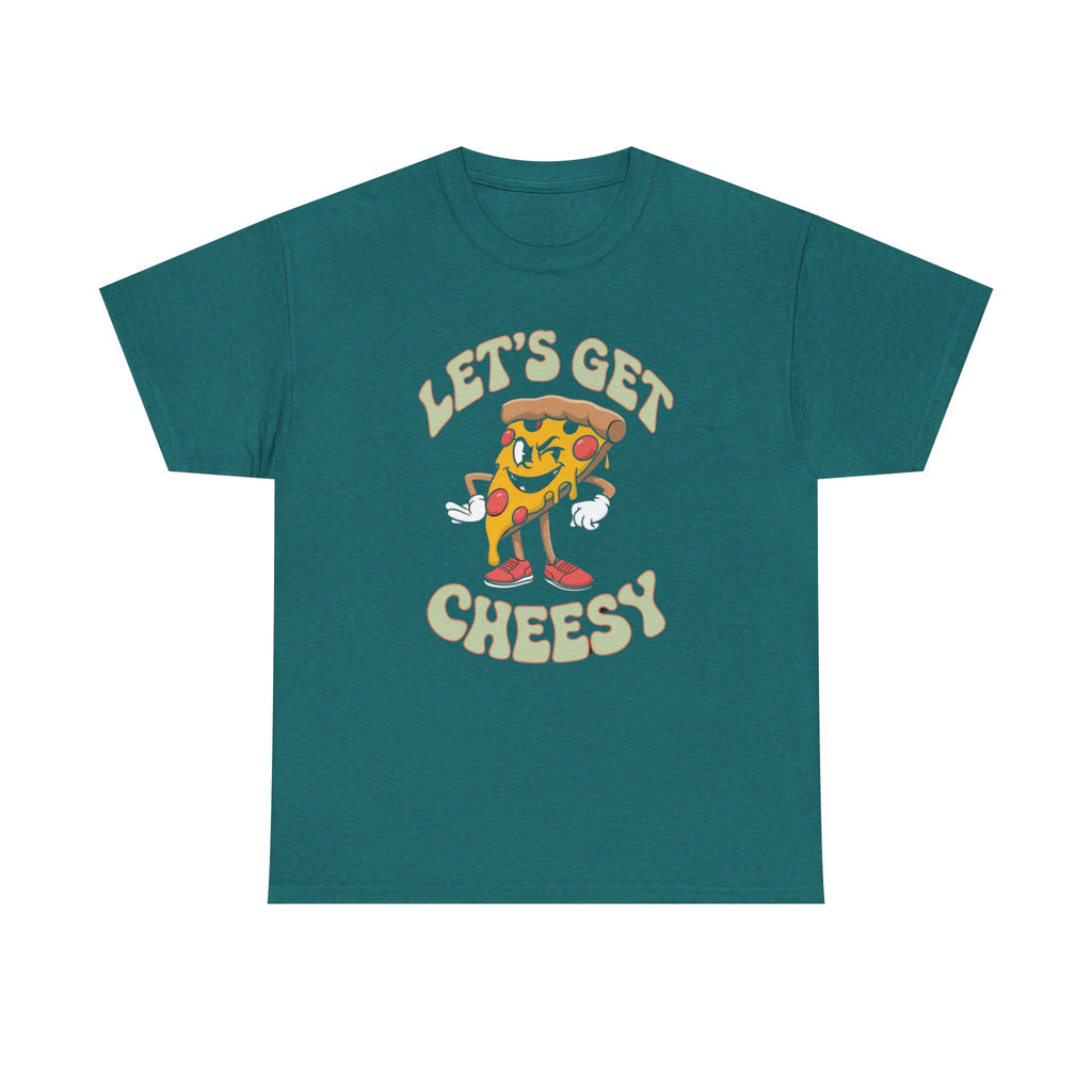 Funny Pizza Unisex Tee, Let's Get Cheesy Shirt, Pizza Lover Gift, Cute Foodie T-Shirt, Food Pun Top, Men Women Pizza Tee