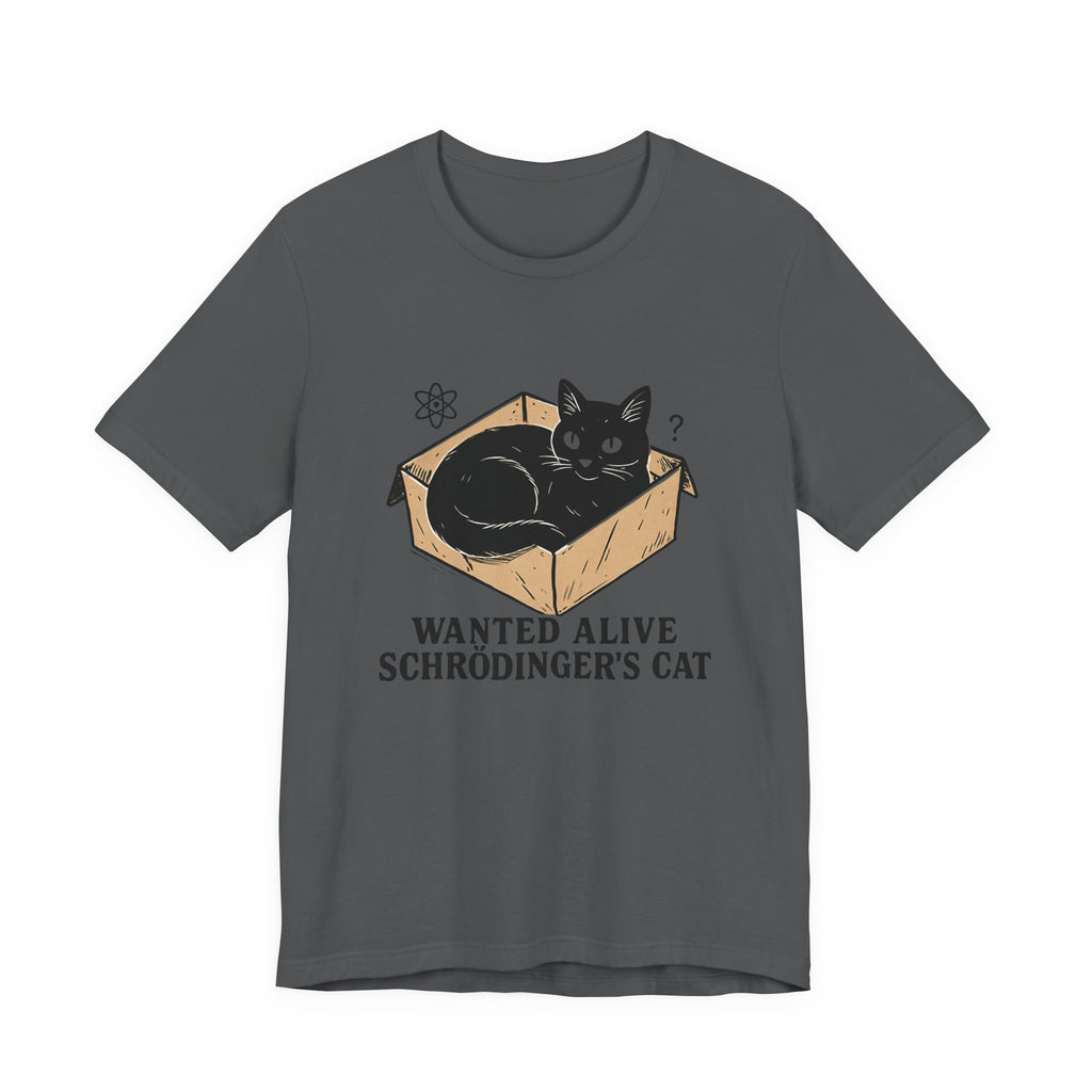 Schrödinger's Cat in Box Tee | Wanted Alive Cat Illustration