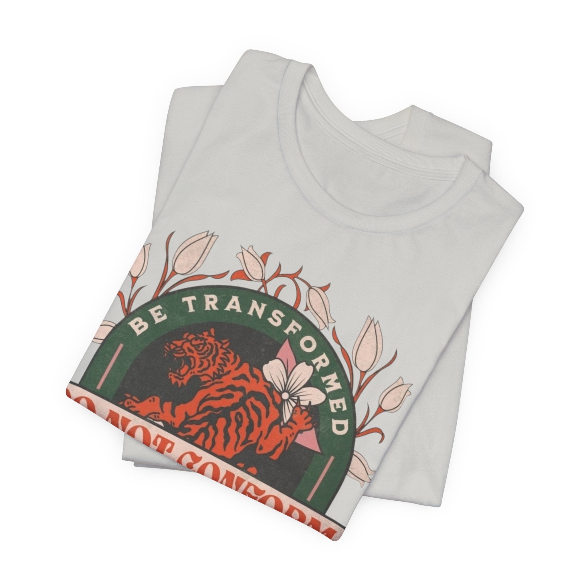 Do Not Conform Christian Floral Tiger Tee | Romans 12:2 Bible Verse