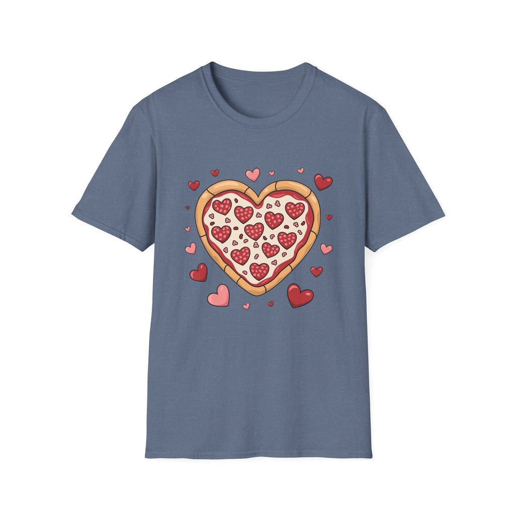 Pizza Heart T-Shirt, Foodie Tee, Love Pizza Shirt, Unisex Softstyle Tee, Pizza Lover Gift