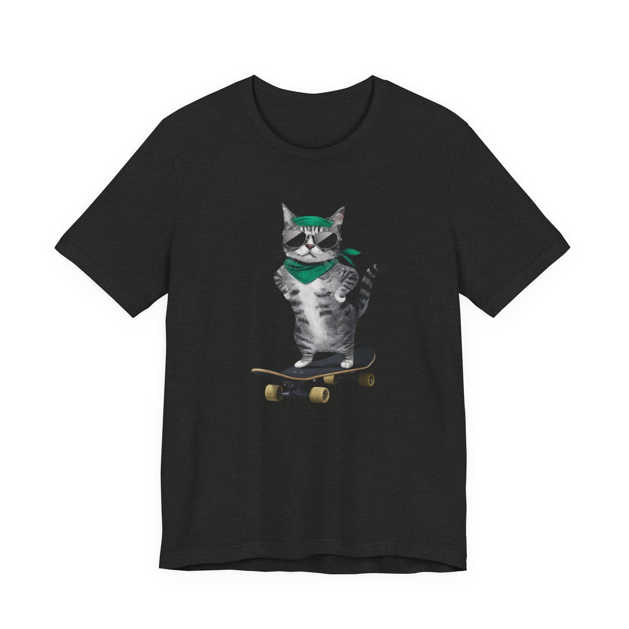 Skateboarding Cat Tee | Cool Cat on Skateboard Shirt