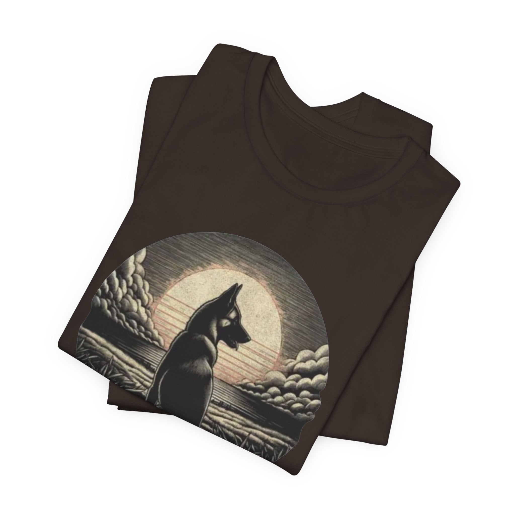 Belgian malinios silhouette sunset circle Tee | Nature, Moonlit Landscape