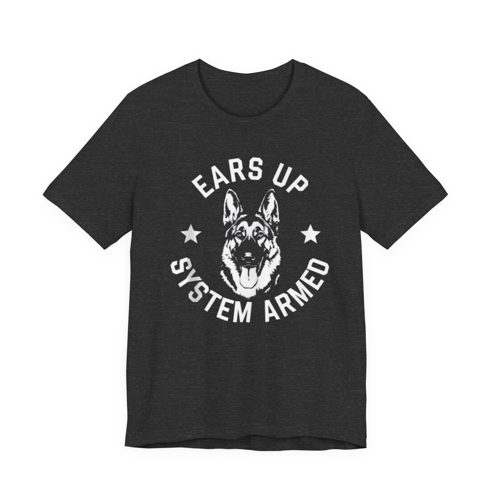 German Shepherd, Up System Armed Dog T-Shirt — Military K9 Handler Tee