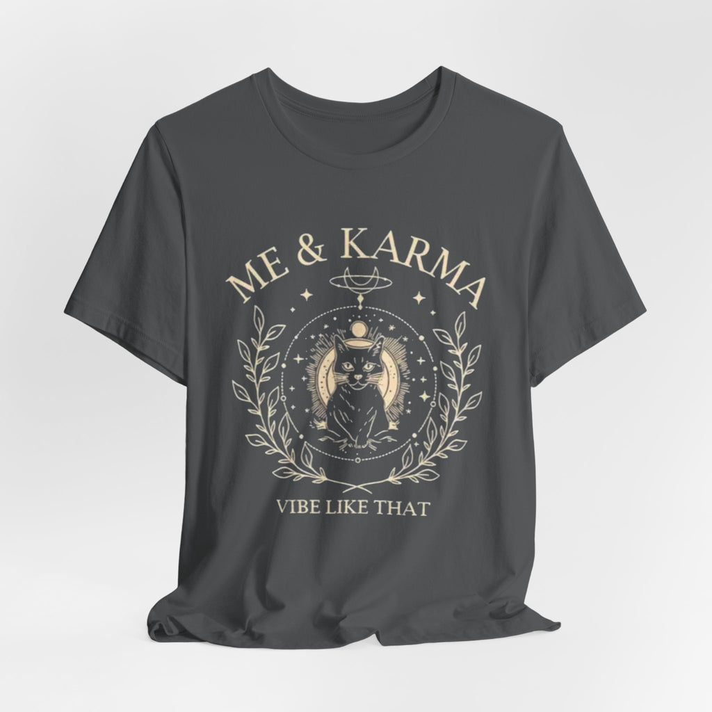 Karma Vibes Tee, Spiritual T-Shirt, Boho Shirt, Yoga Apparel, Gift for Her, Casual Fashion