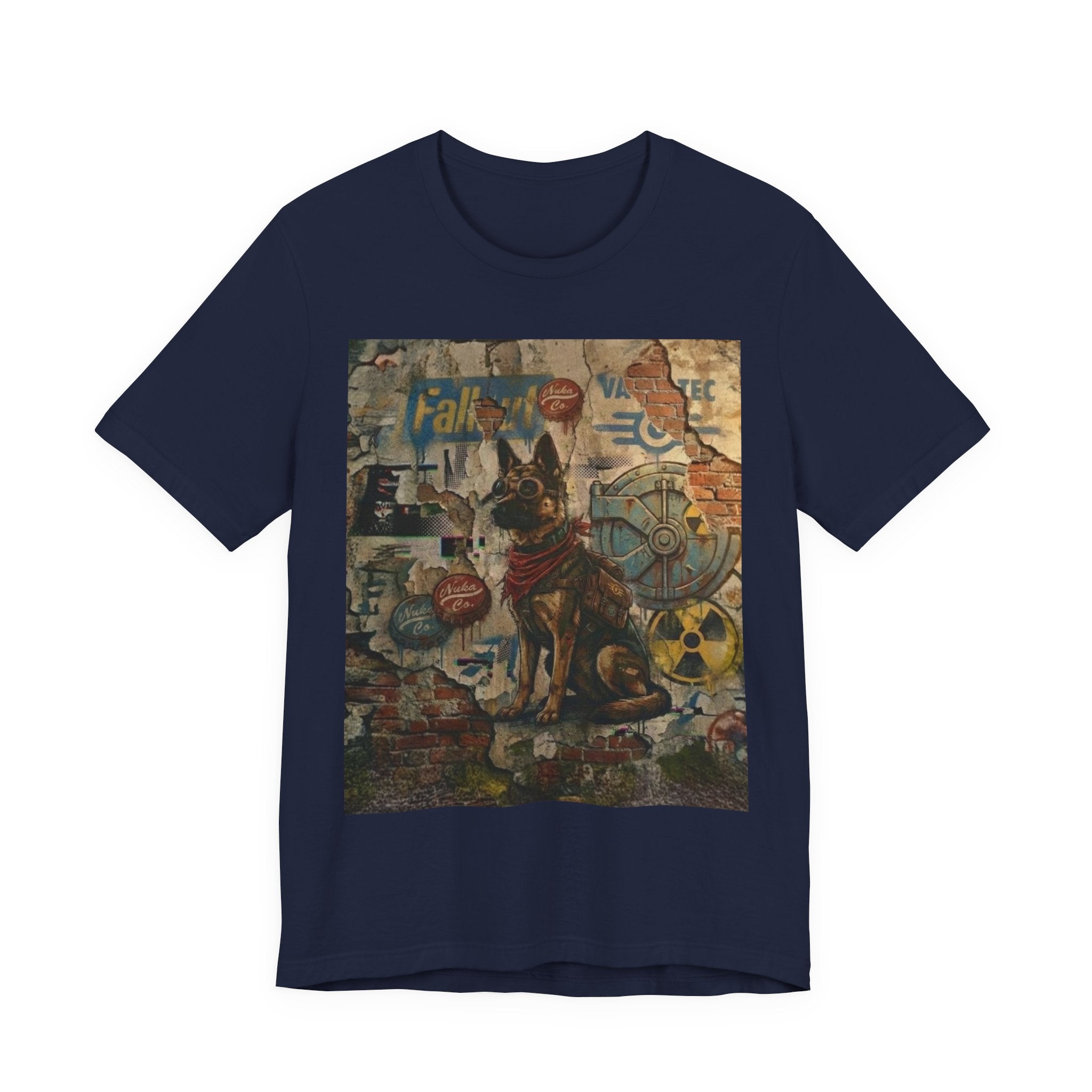 Fallout Dog Street Art T‑Shirt — Retro Post‑Apocalyptic Graffiti Tee