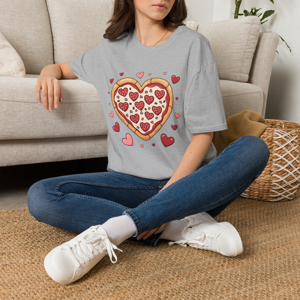 Pizza Heart T-Shirt, Foodie Tee, Love Pizza Shirt, Unisex Softstyle Tee, Pizza Lover Gift