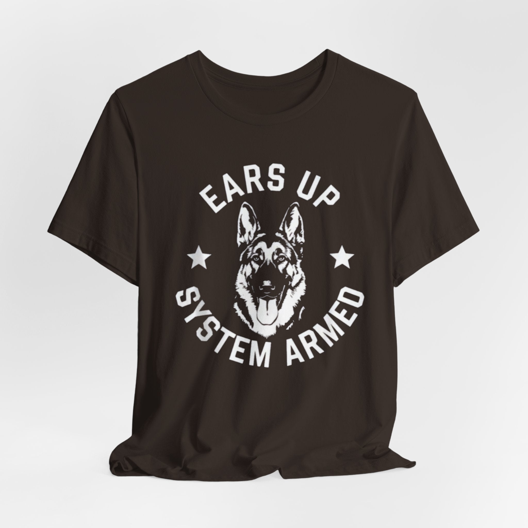 German Shepherd, Up System Armed Dog T-Shirt — Military K9 Handler Tee