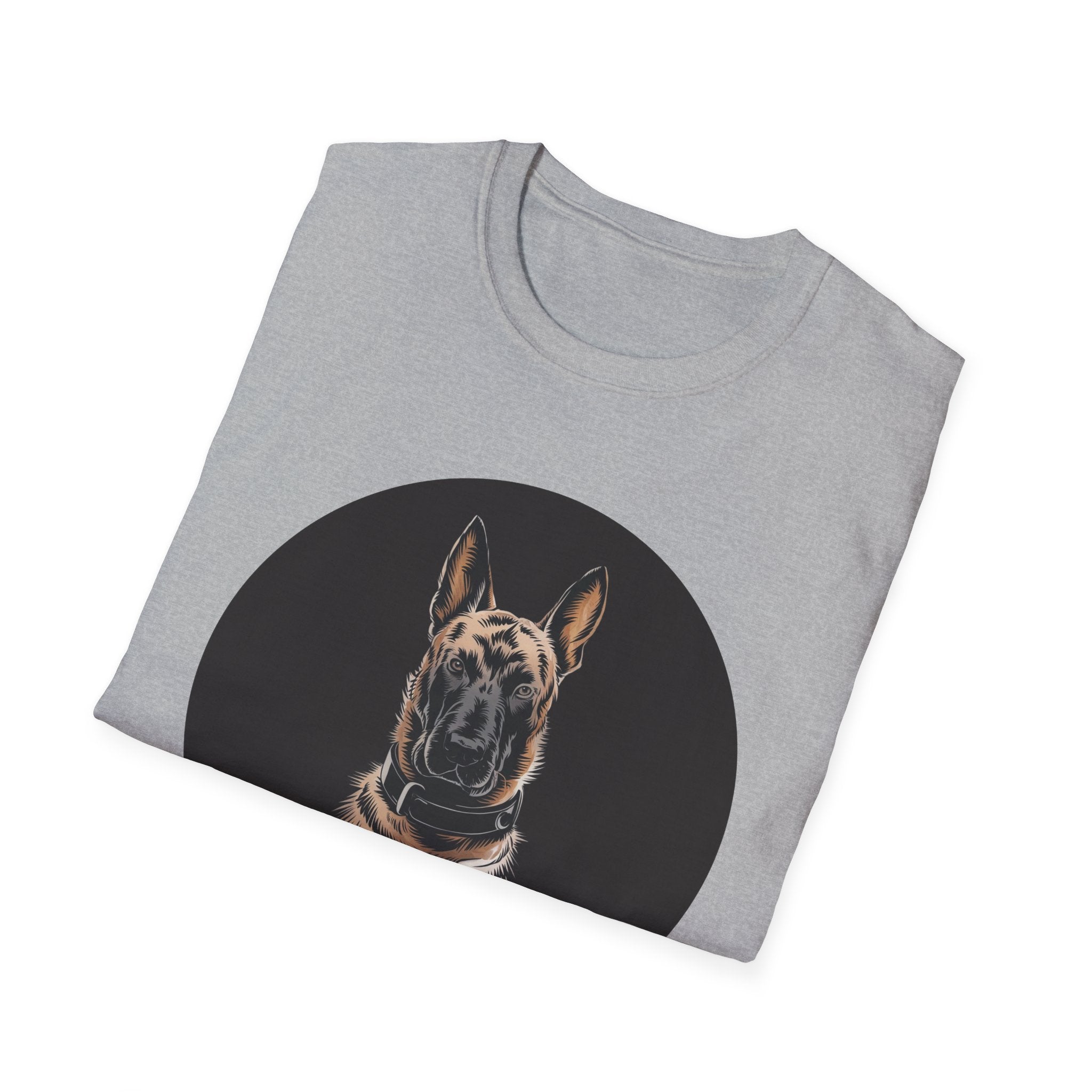 Belgian Malinios Dog Lover Super Hero Unisex Softstyle T-Shirt, Graphic Tee, Animal Print Shirt, Pet Owner Gift, Funny Canine Top