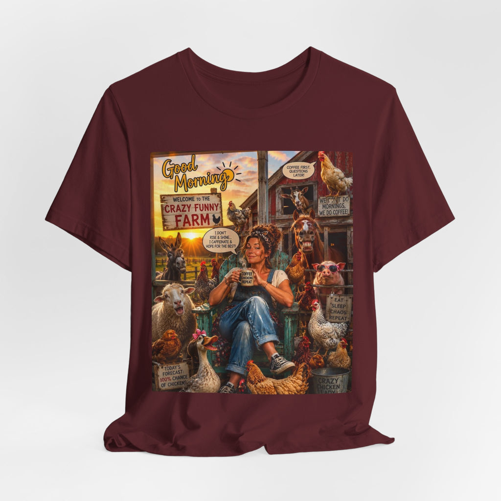 Farm Life T-Shirt — "Crazy Yummy Farm" Vintage Animal Graphic Tee