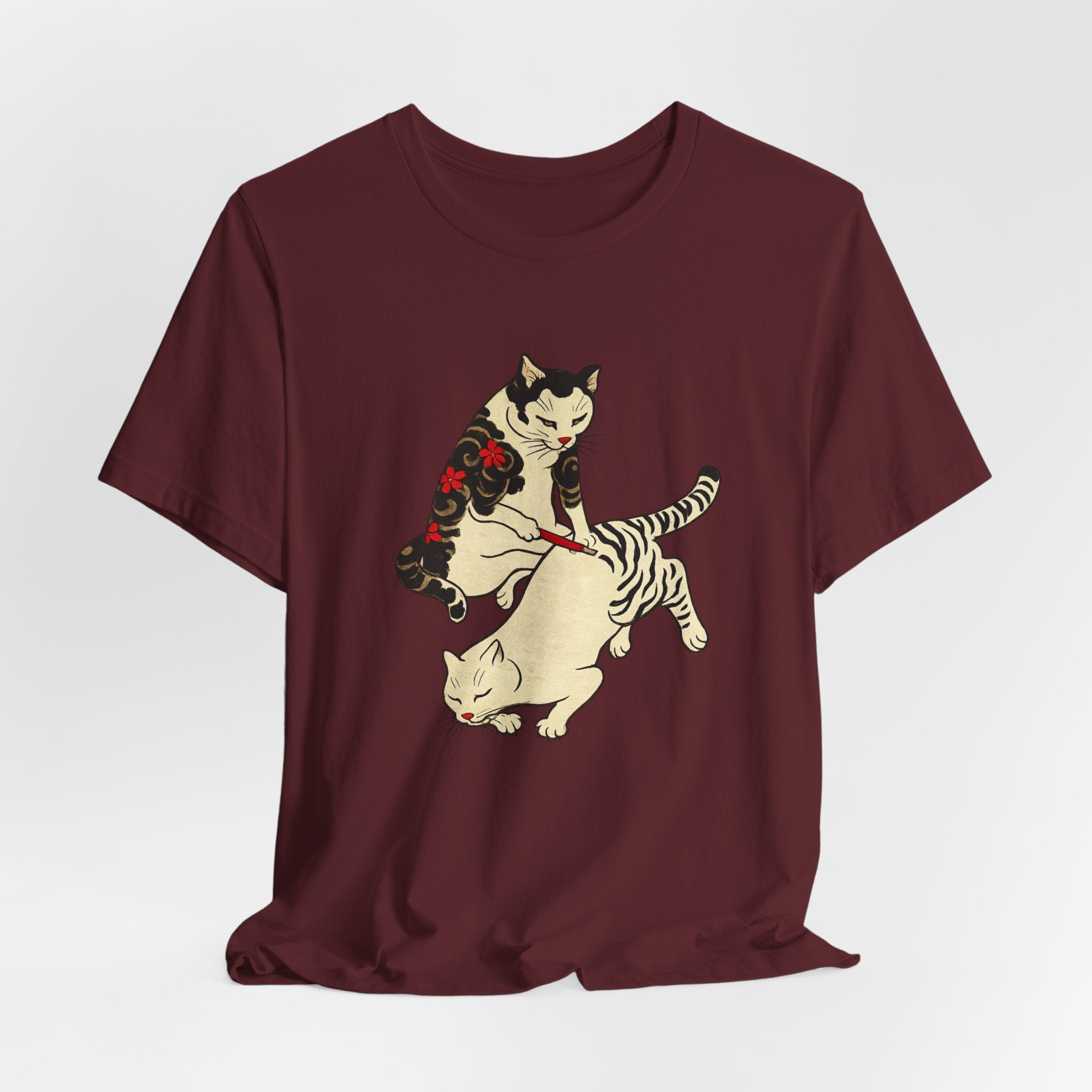 Cat tatoo artist Graphic Tee — Vintage Tattoo Style Cats