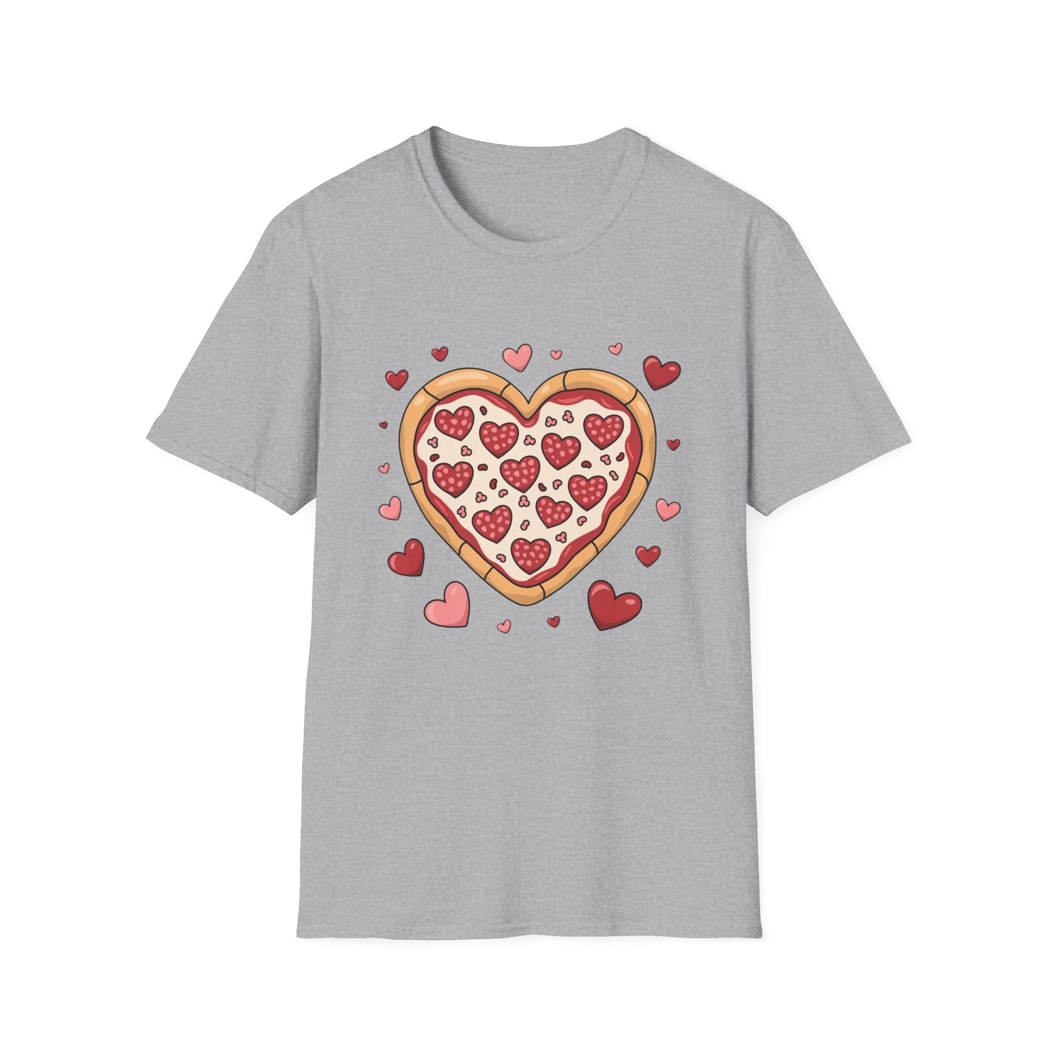 Pizza Heart T-Shirt, Foodie Tee, Love Pizza Shirt, Unisex Softstyle Tee, Pizza Lover Gift