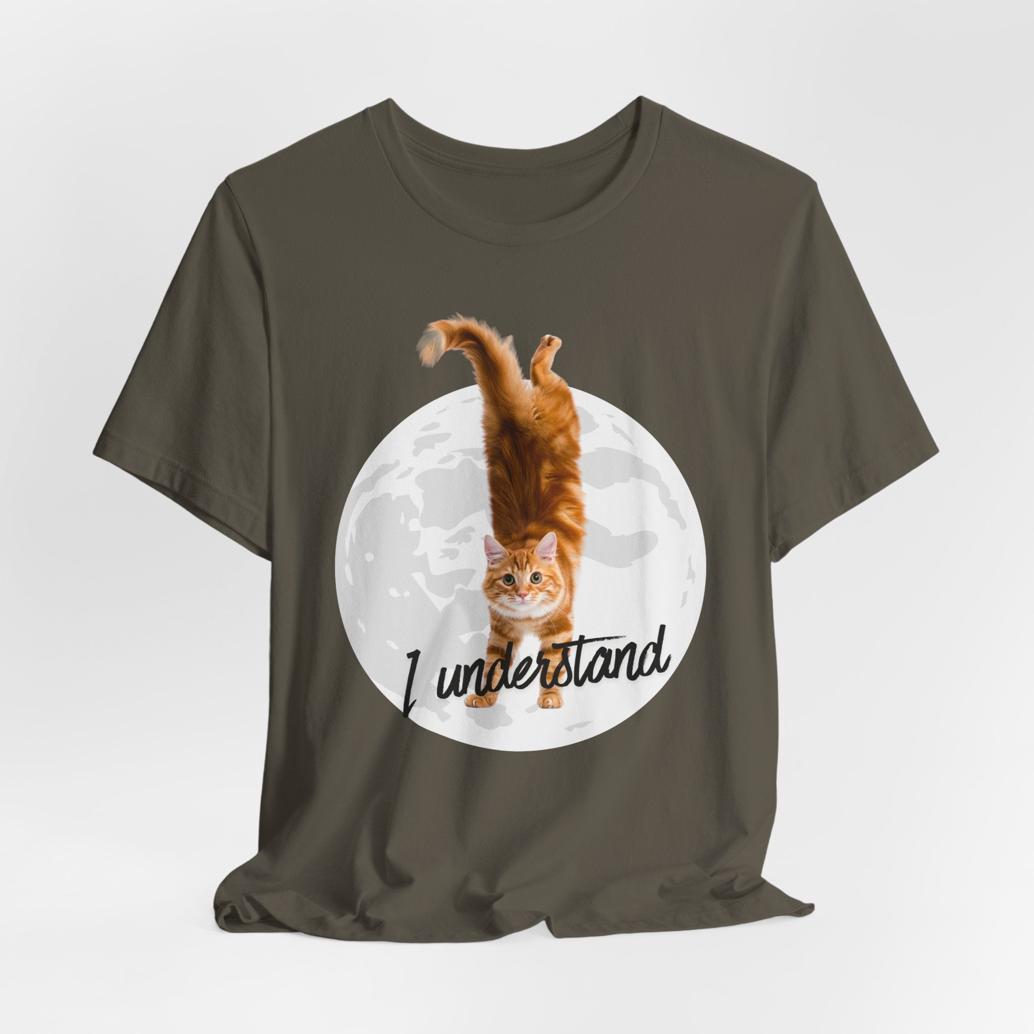 I Understand Cat Moon illustration tee | Ginger Cat, Moon Graphic Shirt