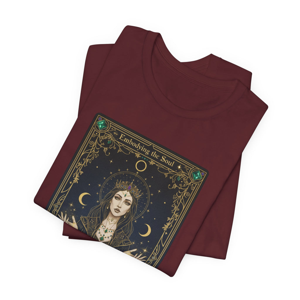 Moon Priestess Tarot Card T-Shirt | modern tarot apparel, classic tarot style