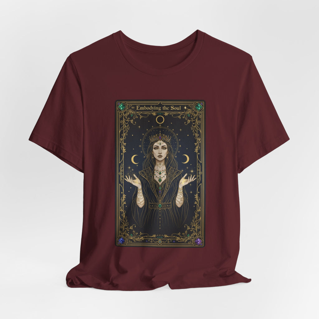 Moon Priestess Tarot Card T-Shirt | modern tarot apparel, classic tarot style