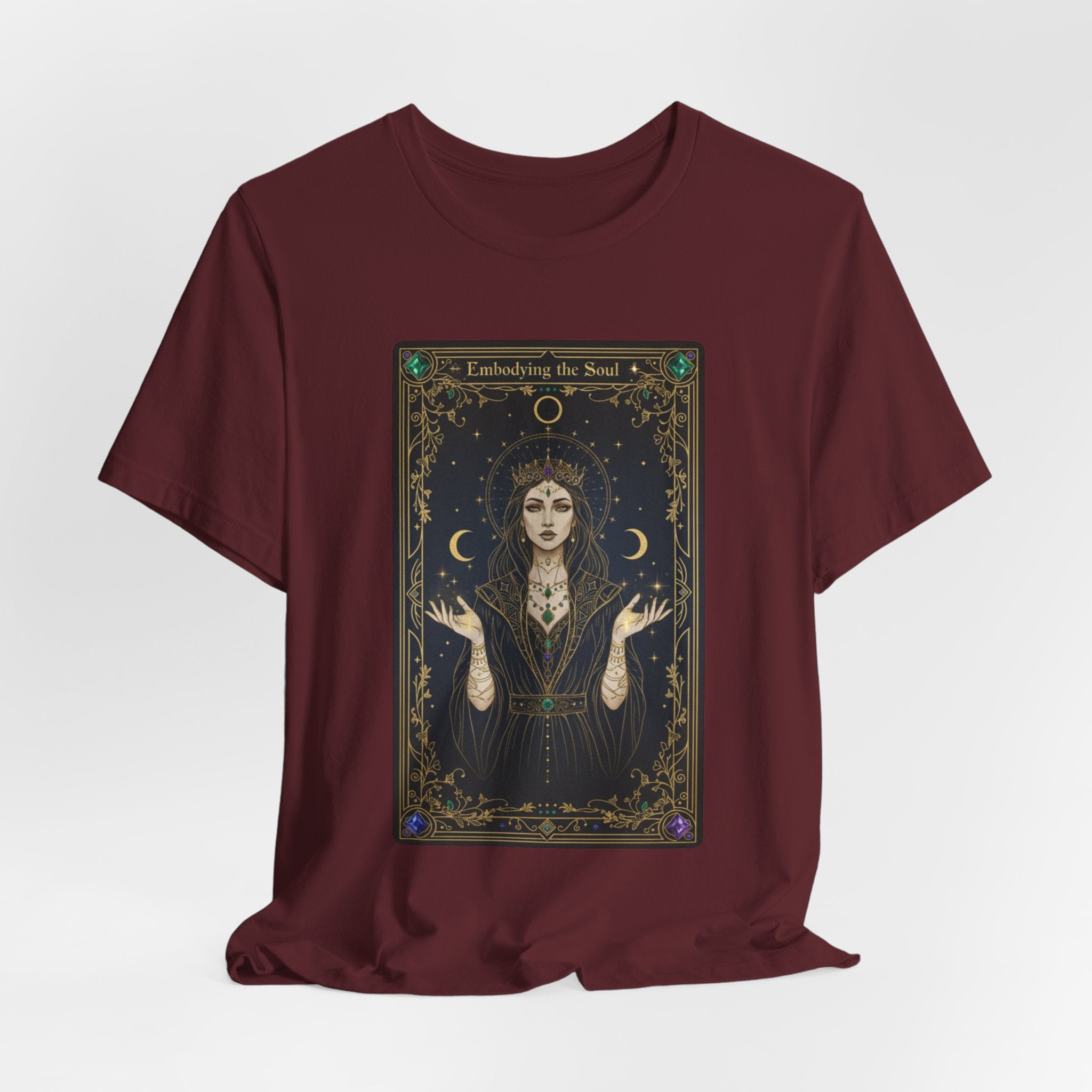 Moon Priestess Tarot Card T-Shirt | modern tarot apparel, classic tarot style