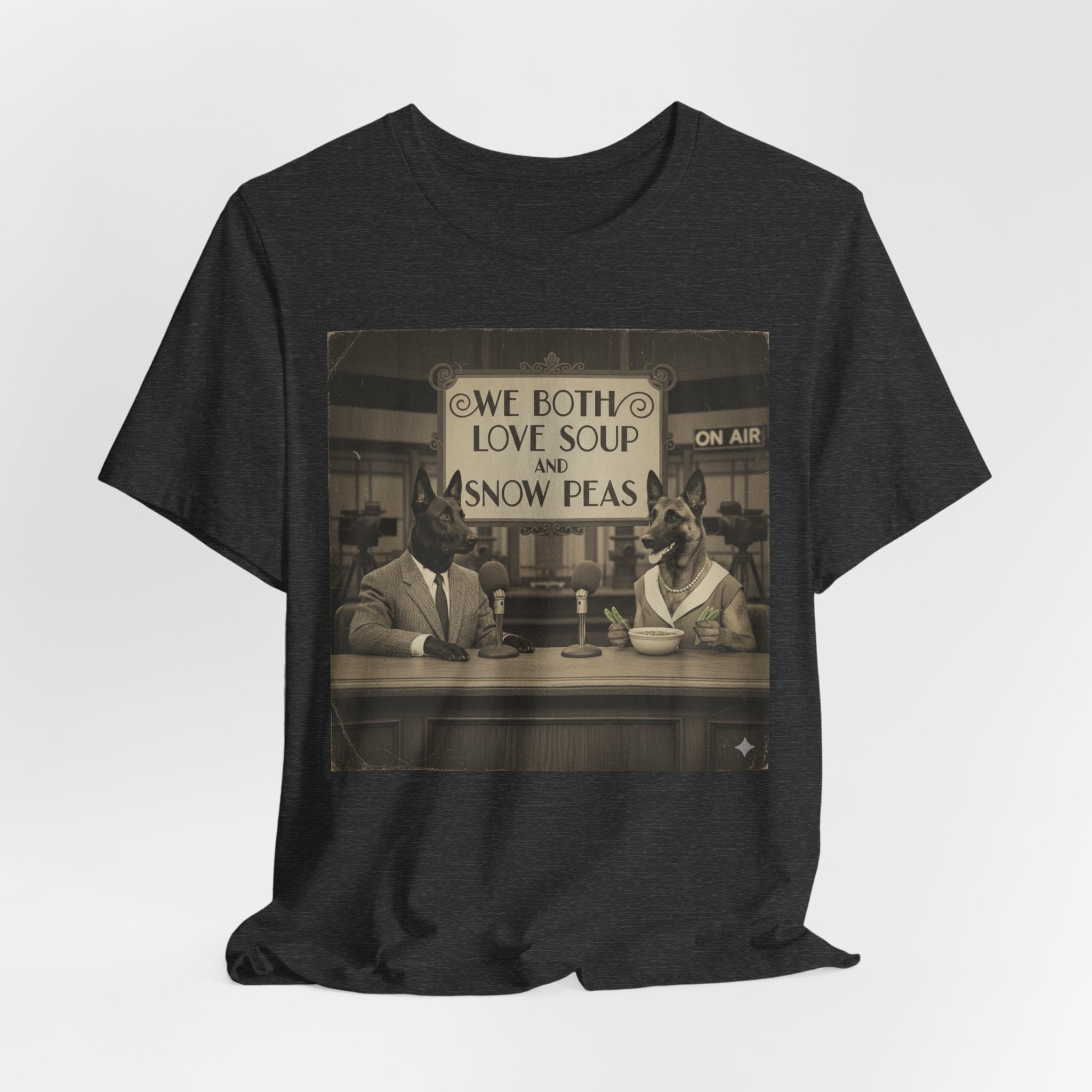 Best In Show quote tee, Vintage Radio Hosts 'We Both Love Soup and Snow Peas' T-Shirt