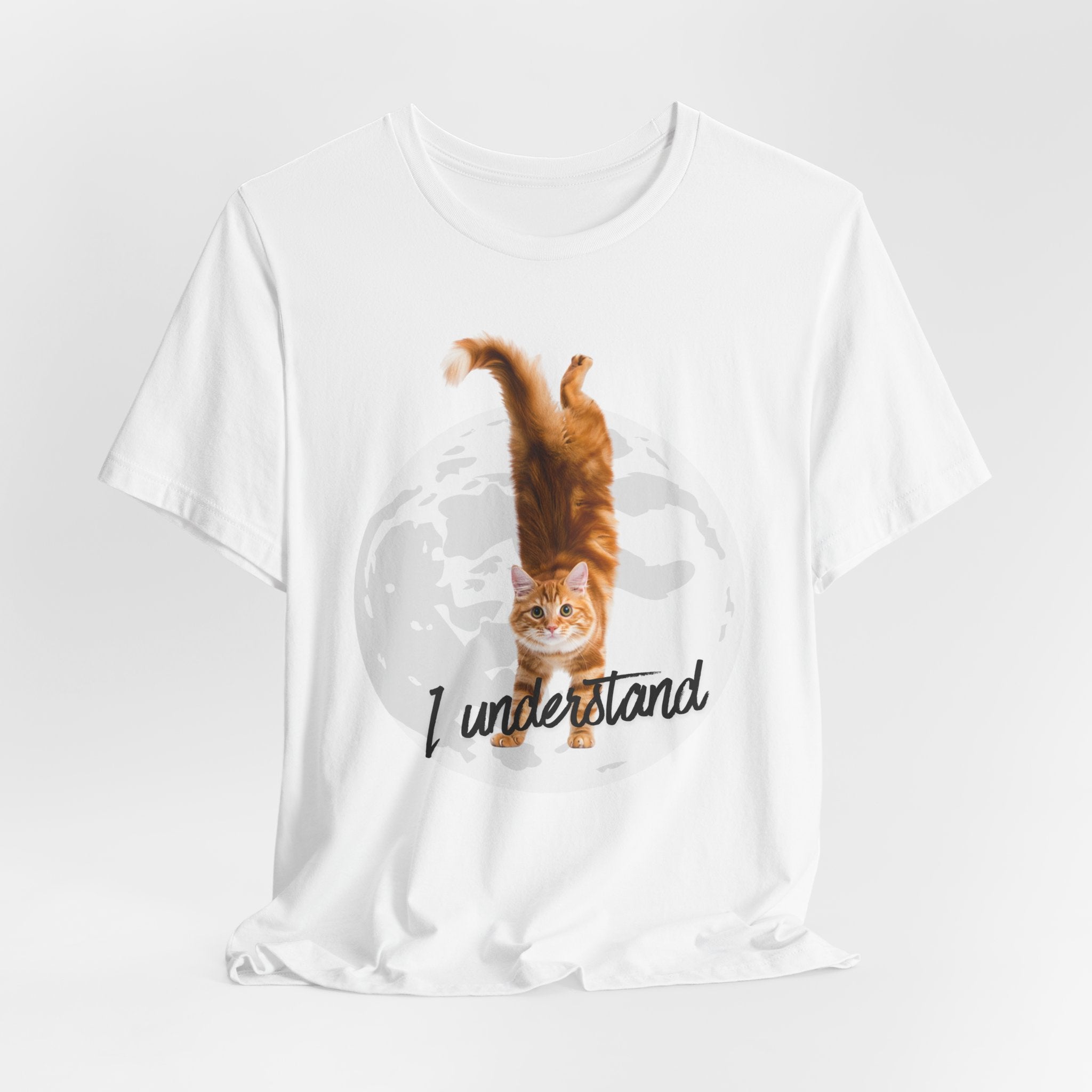 I Understand Cat Moon illustration tee | Ginger Cat, Moon Graphic Shirt
