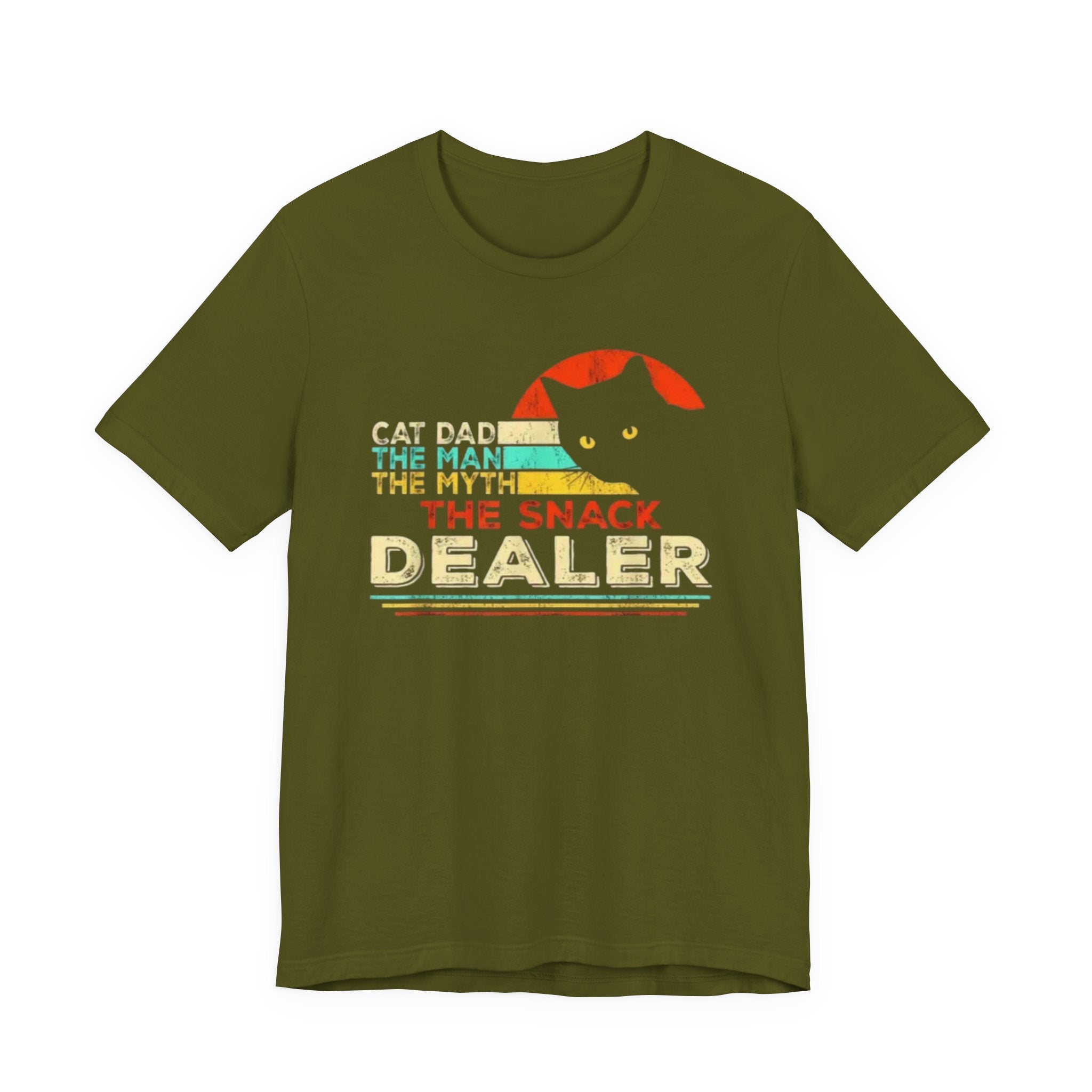 Cat Dad The Snack Dealer T-Shirt | Retro Cat Graphic