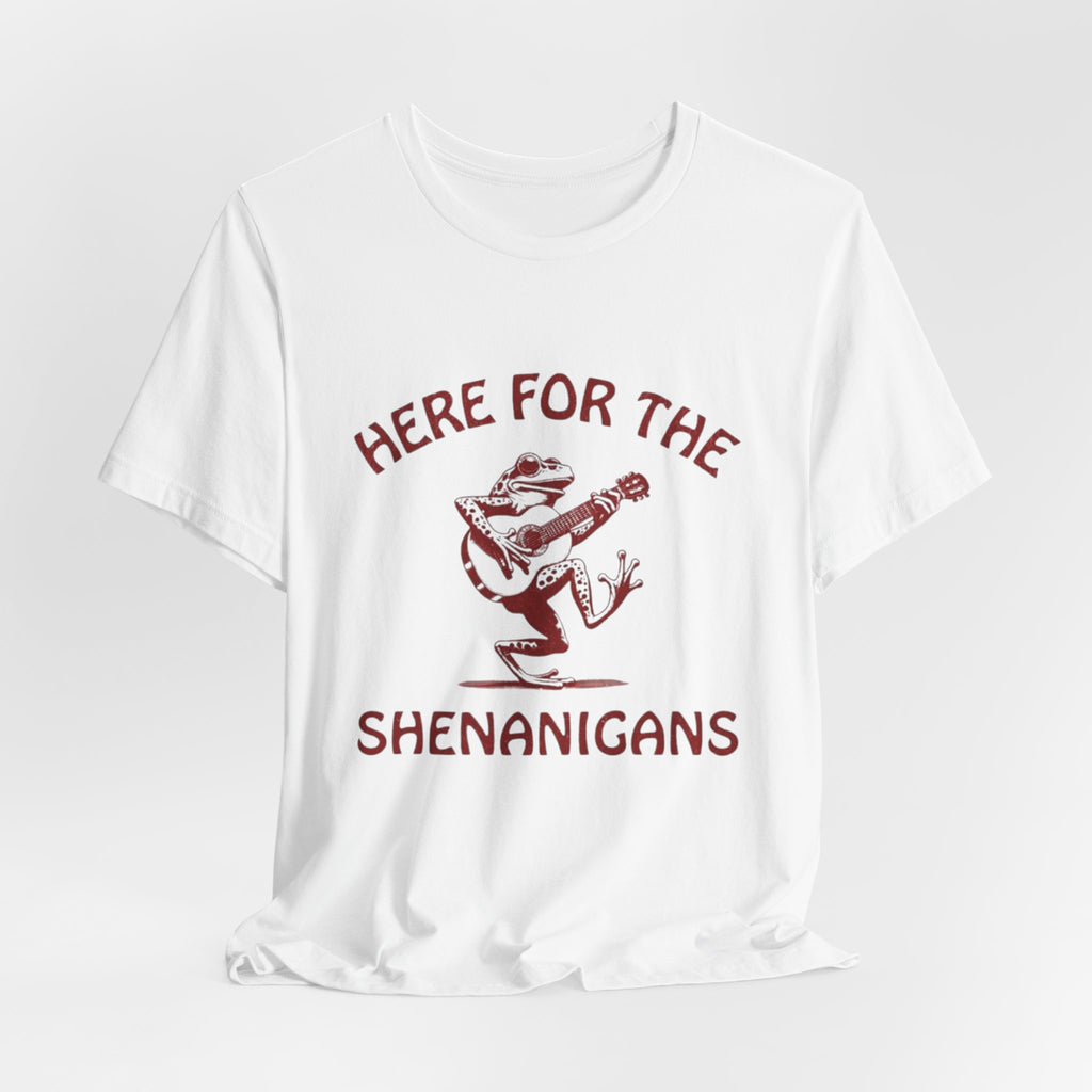 Here for the Shenanigans Unisex Tee | Fun Casual T-Shirt for Friends, Gift for Party Lovers, Music Event Apparel, Playful Outfit, [...]