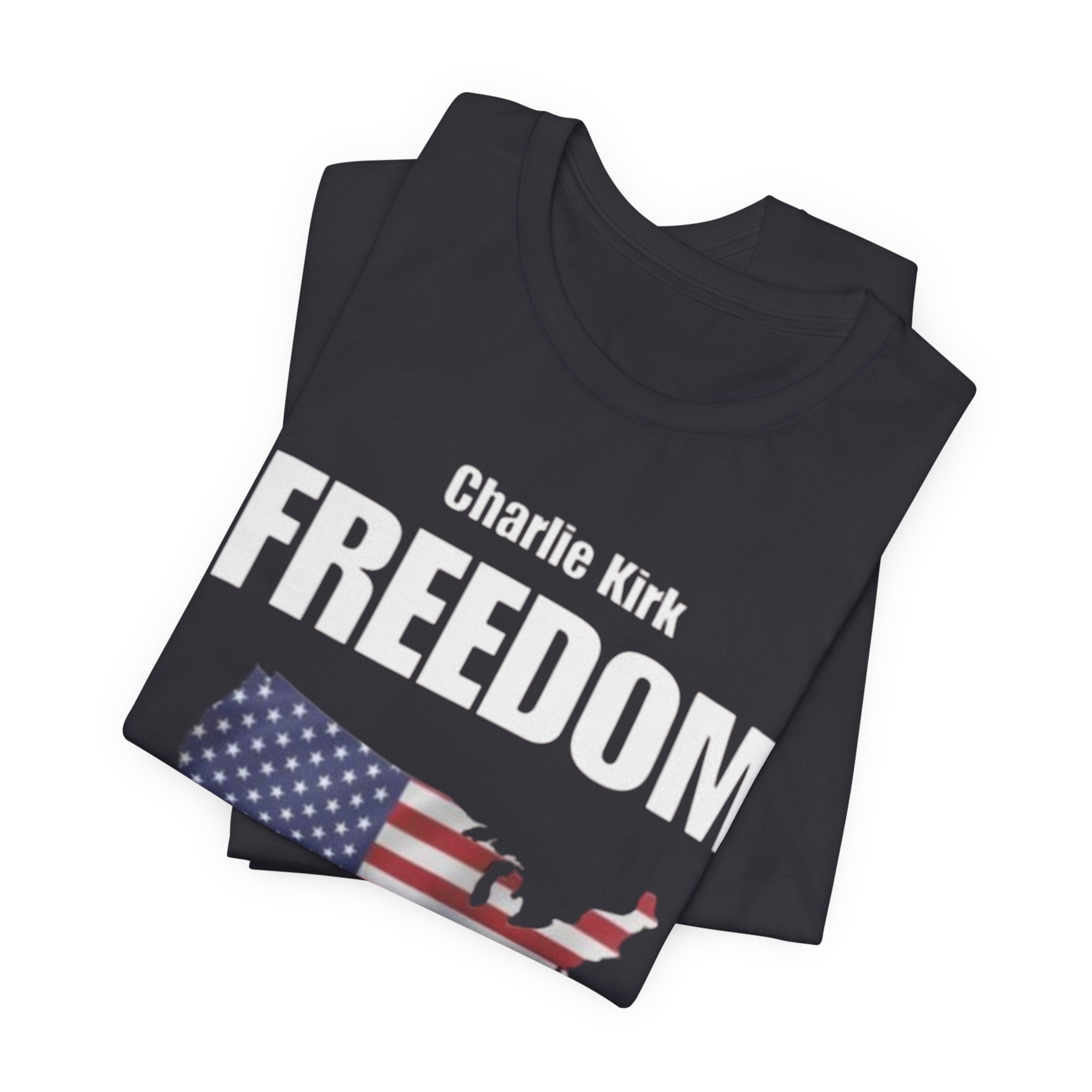 Patriotic Freedom Tee, Unisex Jersey T-Shirt, American Flag Shirt, Independence Day Gift, Memorial Day Apparel, Politically-Themed Shirt