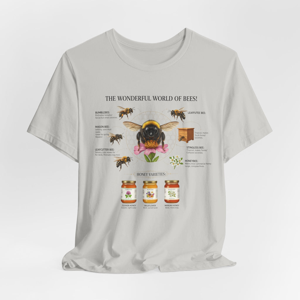Bees T-Shirt | Bee Anatomy, Honey Jars, Pollinator Diagram
