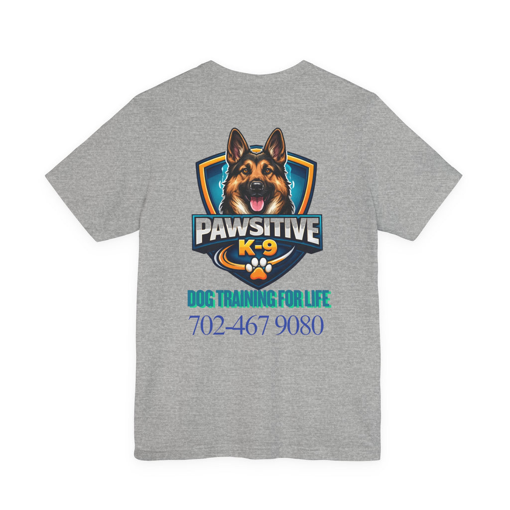 Pawsitive K-9 Dog Training Tee — "Pawsitive" Logo & Phone Number